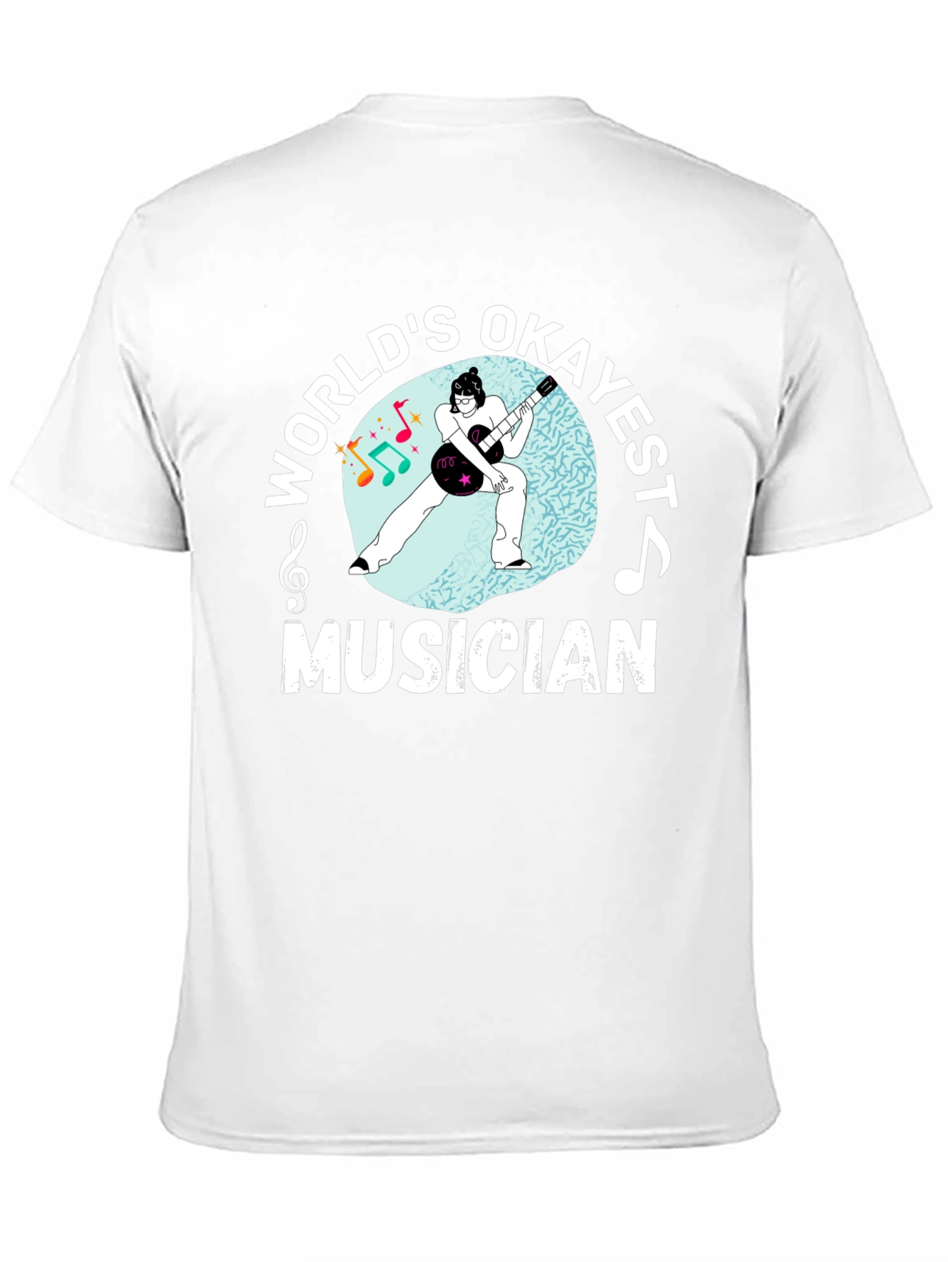 Black World's Okayest Musician Black Graphic Tee view 11