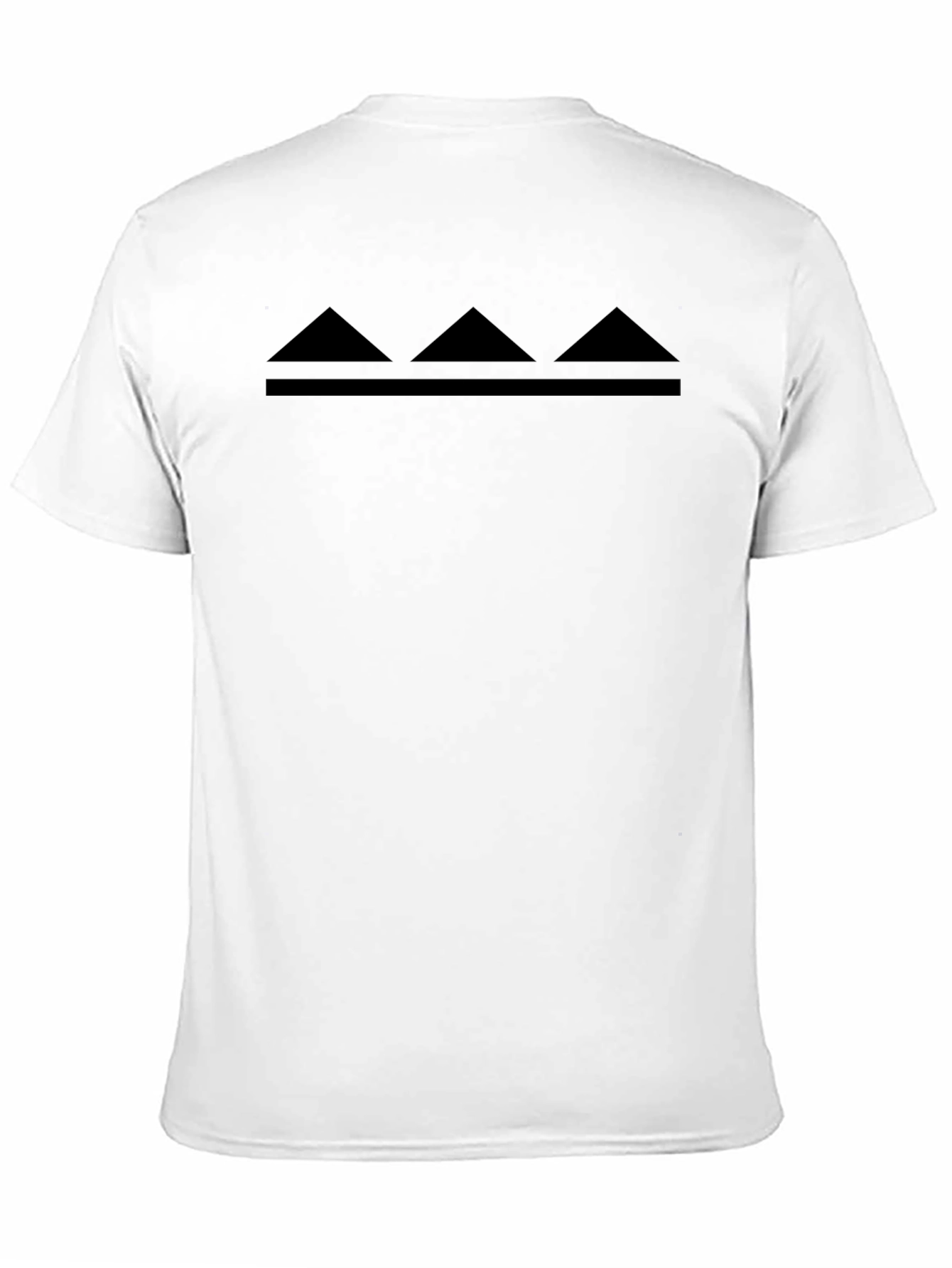 Black Men's Black Graphic Tee - Triangle Design view 11
