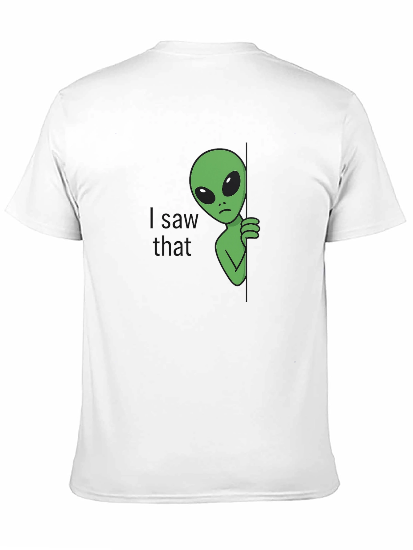Black I Saw That Alien Graphic Tee - Black Cotton Blend view 11