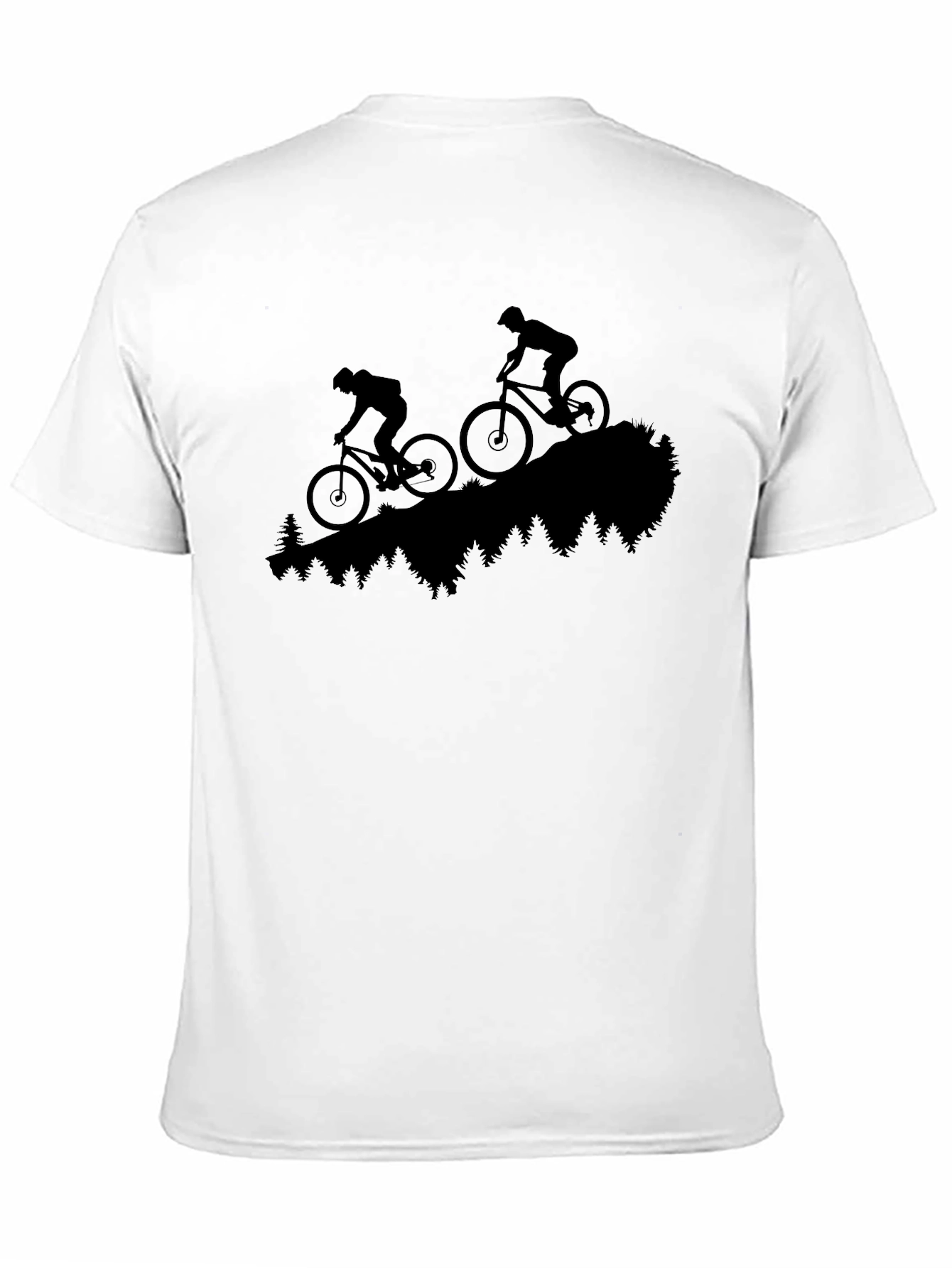 Black Mountain Biking Silhouette T-Shirt view 11