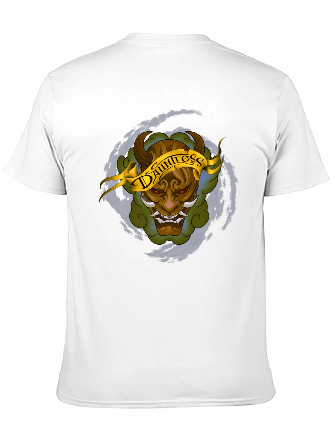 Black Dauntless Oni Mask Graphic T-Shirt view 11