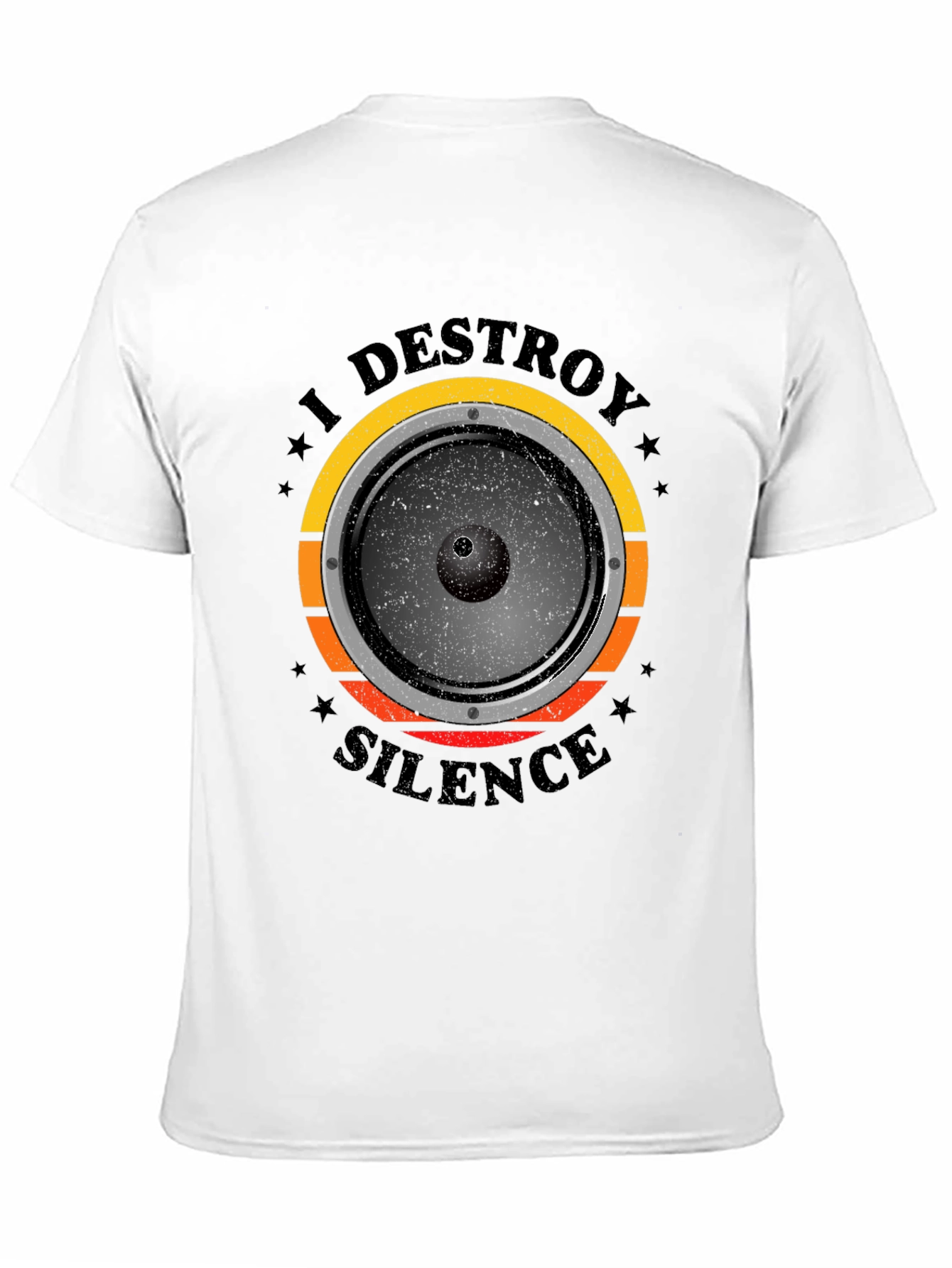 Black I Destroy Silence Graphic T-Shirt view 11