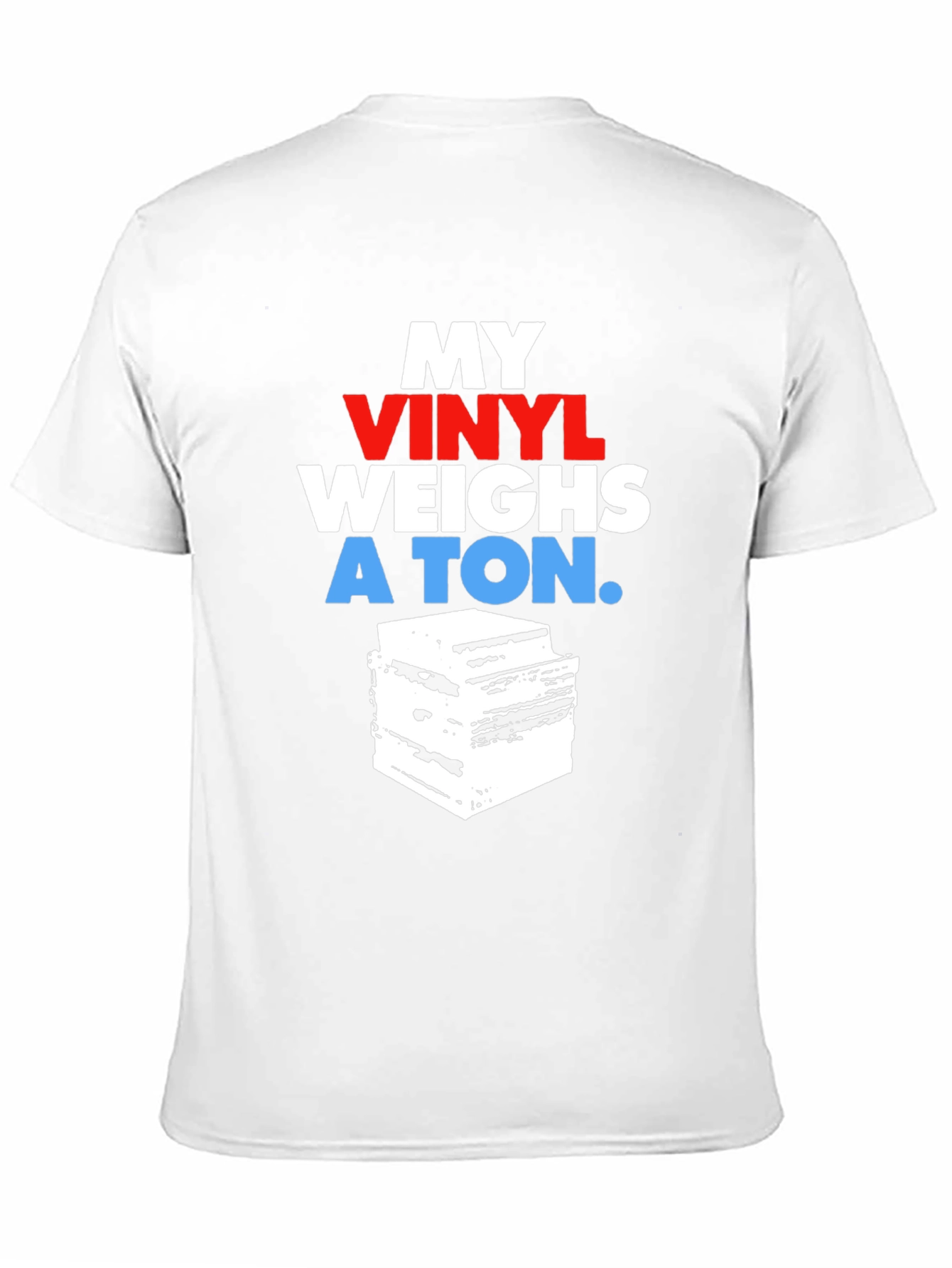 Black Vinyl Record Collector T-Shirt - My Vinyl Weighs a Ton view 11