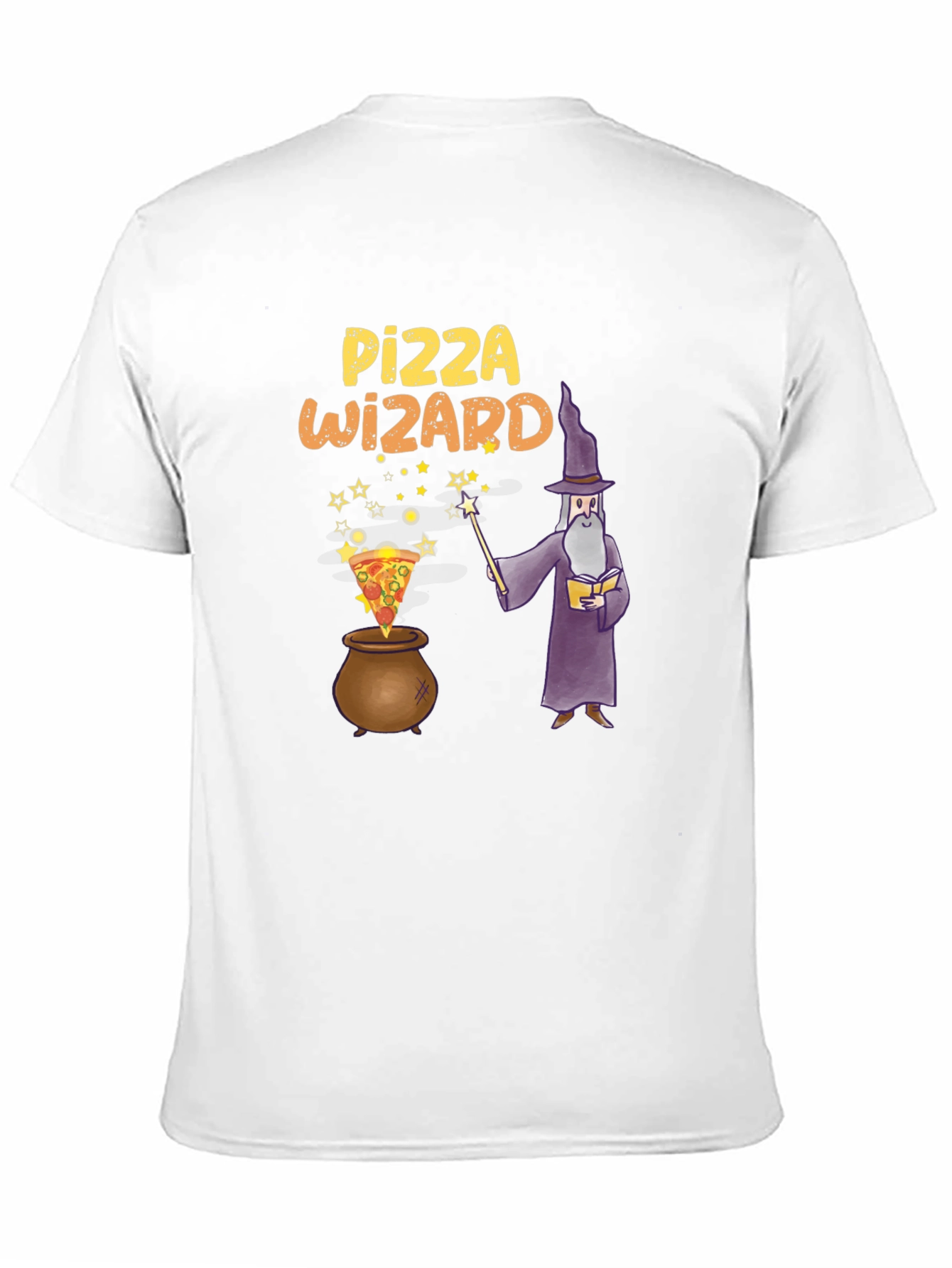 Black Pizza Wizard Graphic T-Shirt view 11