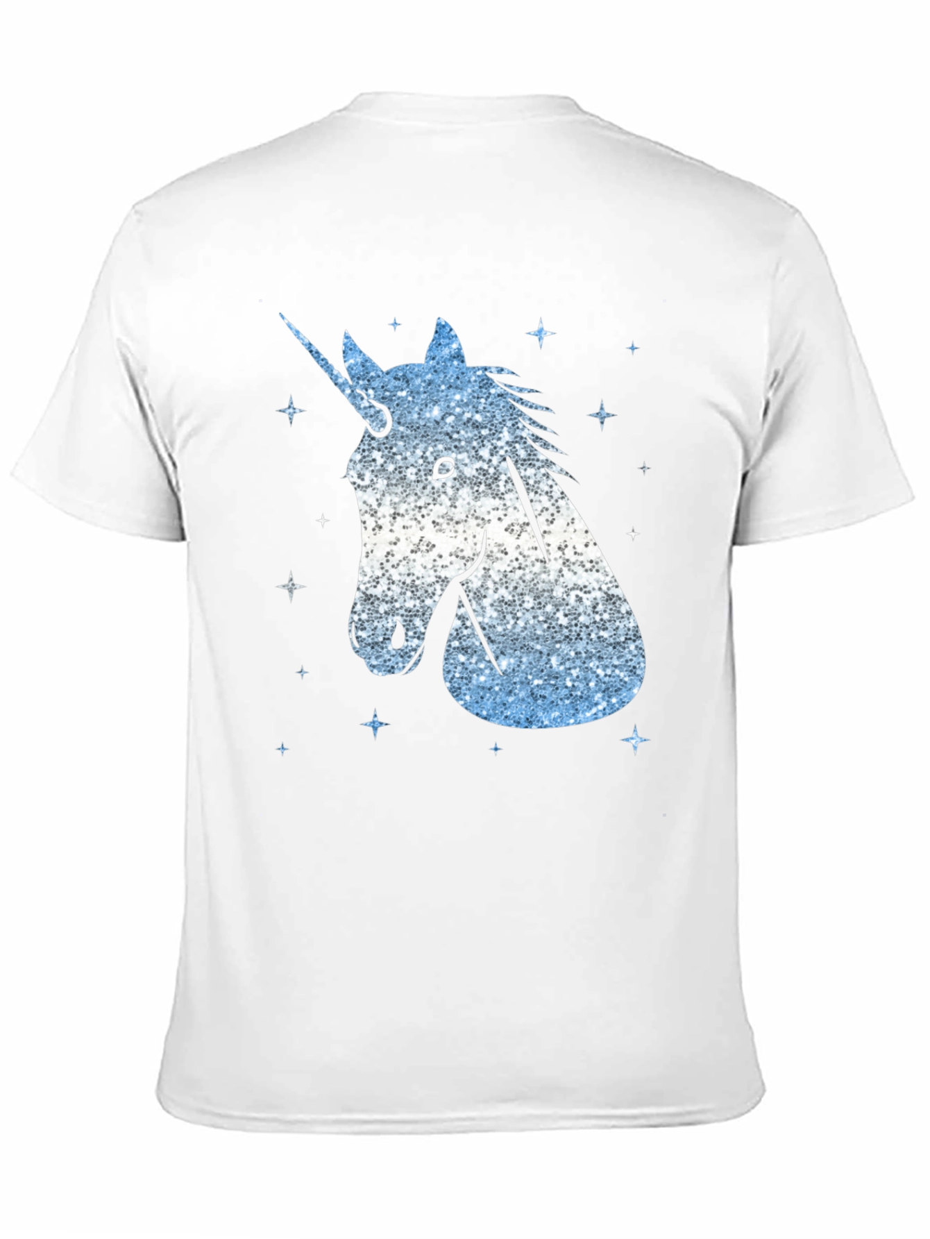 Black Unicorn Glitter Graphic Tee - Men's Black T-Shirt view 11