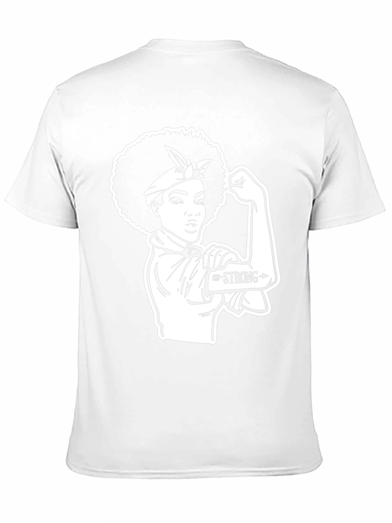 Black Empowered Woman T-Shirt - Rosie the Riveter Style view 11