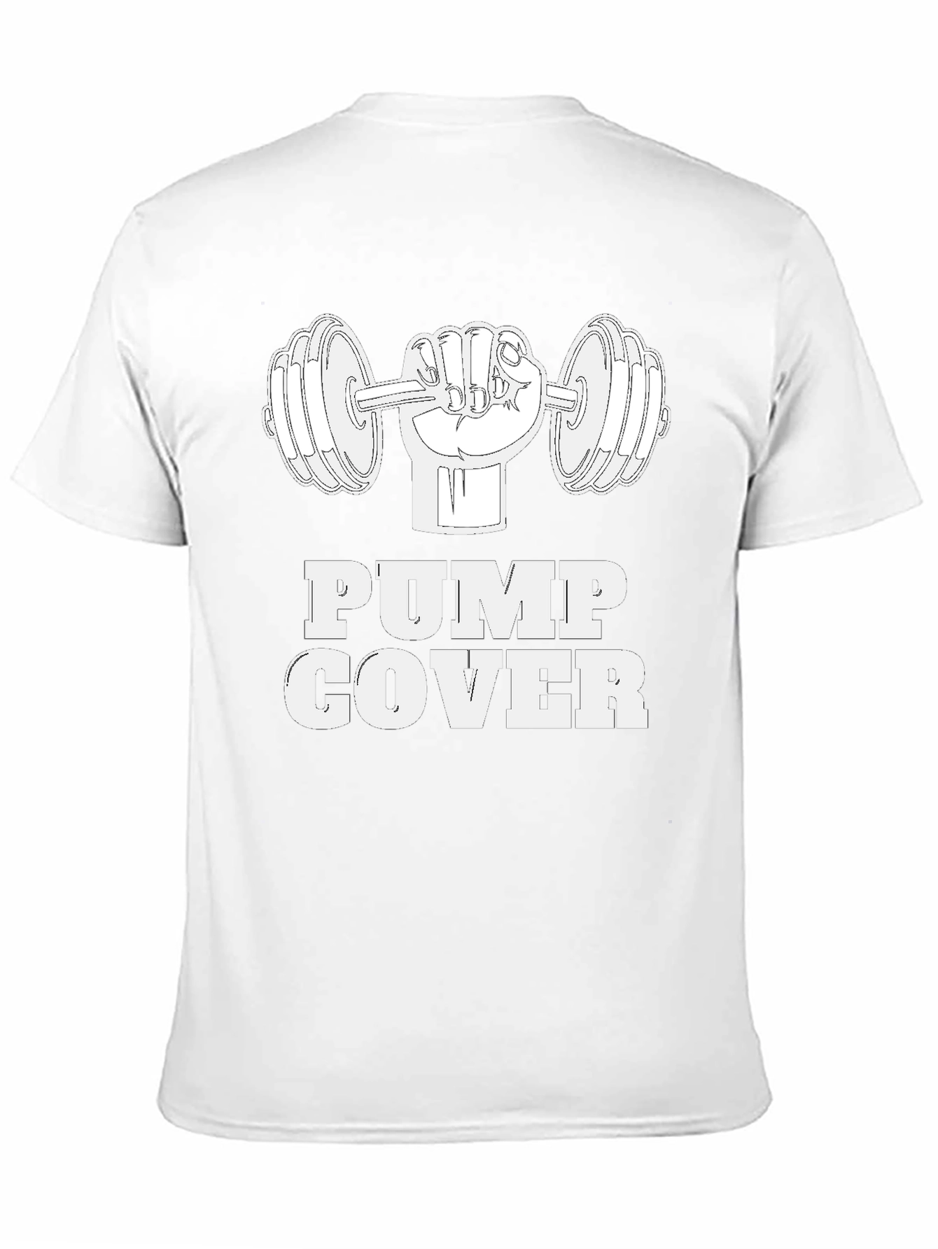 Black Pump Cover Weightlifting T-Shirt view 11