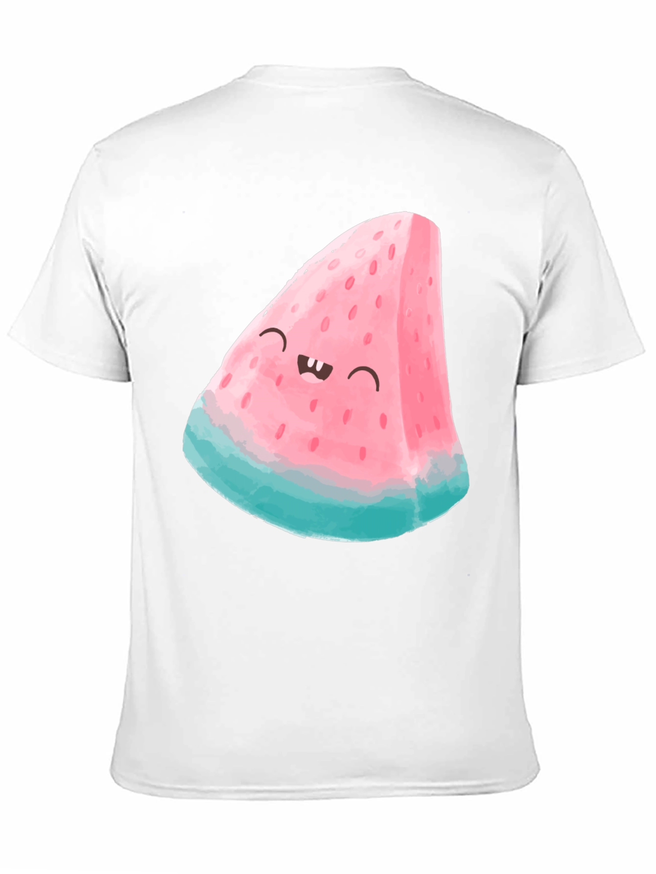 Black Funny Watermelon Slice Graphic Tee - Black view 11