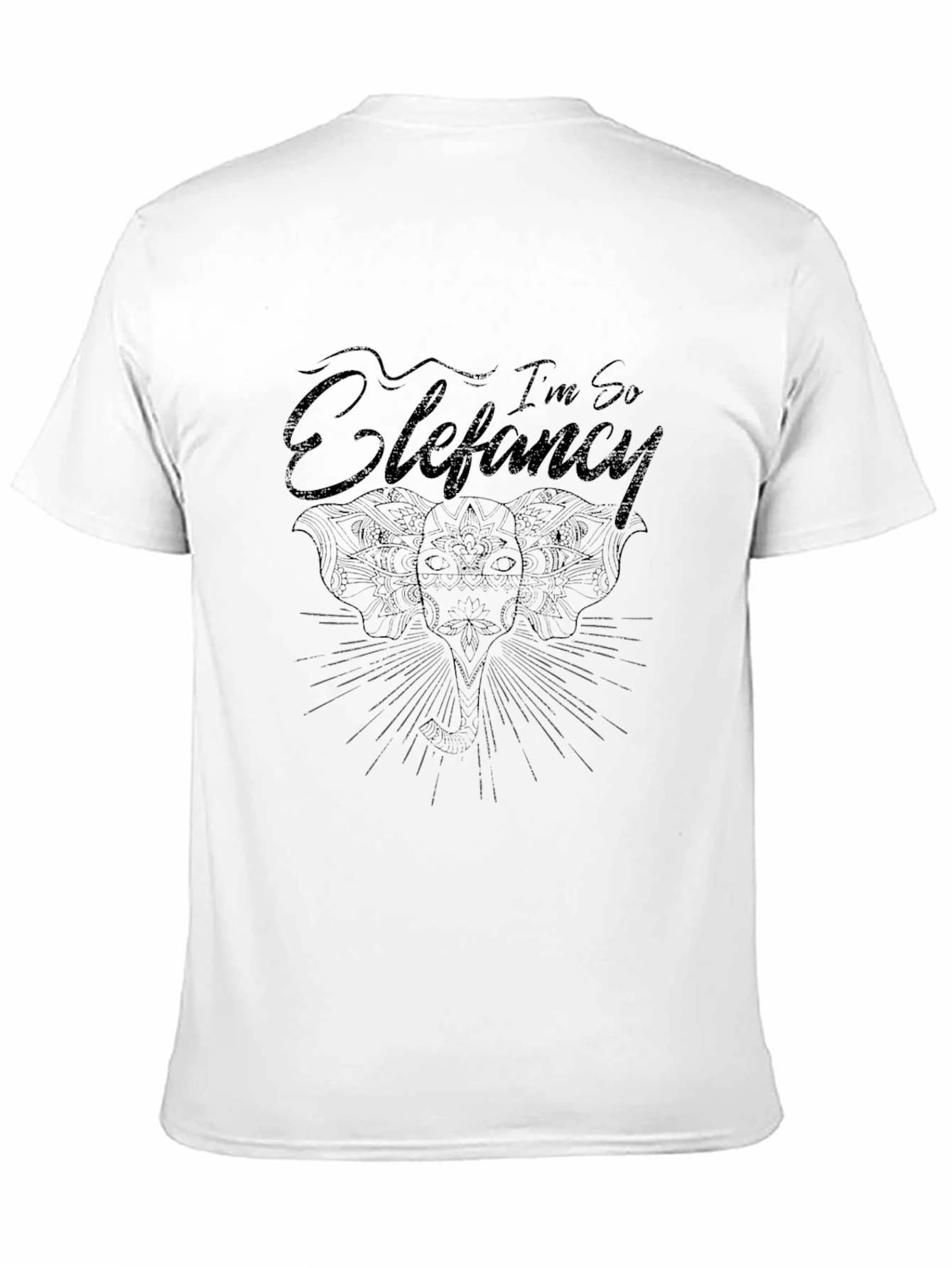 Black I'm So Elefancy Black T-Shirt view 11