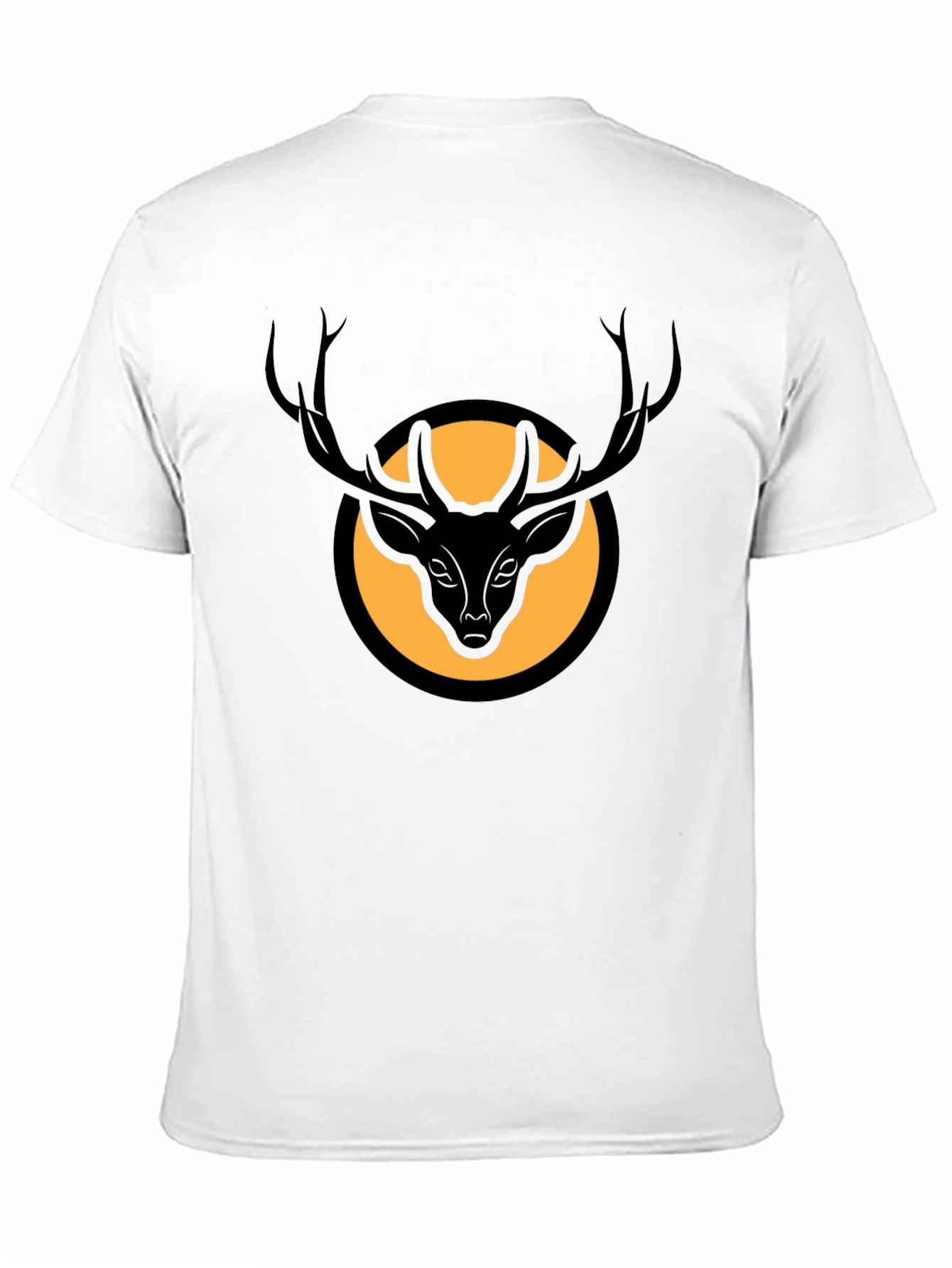 Black Stag Graphic Tee - Black Deer Circle Design view 11