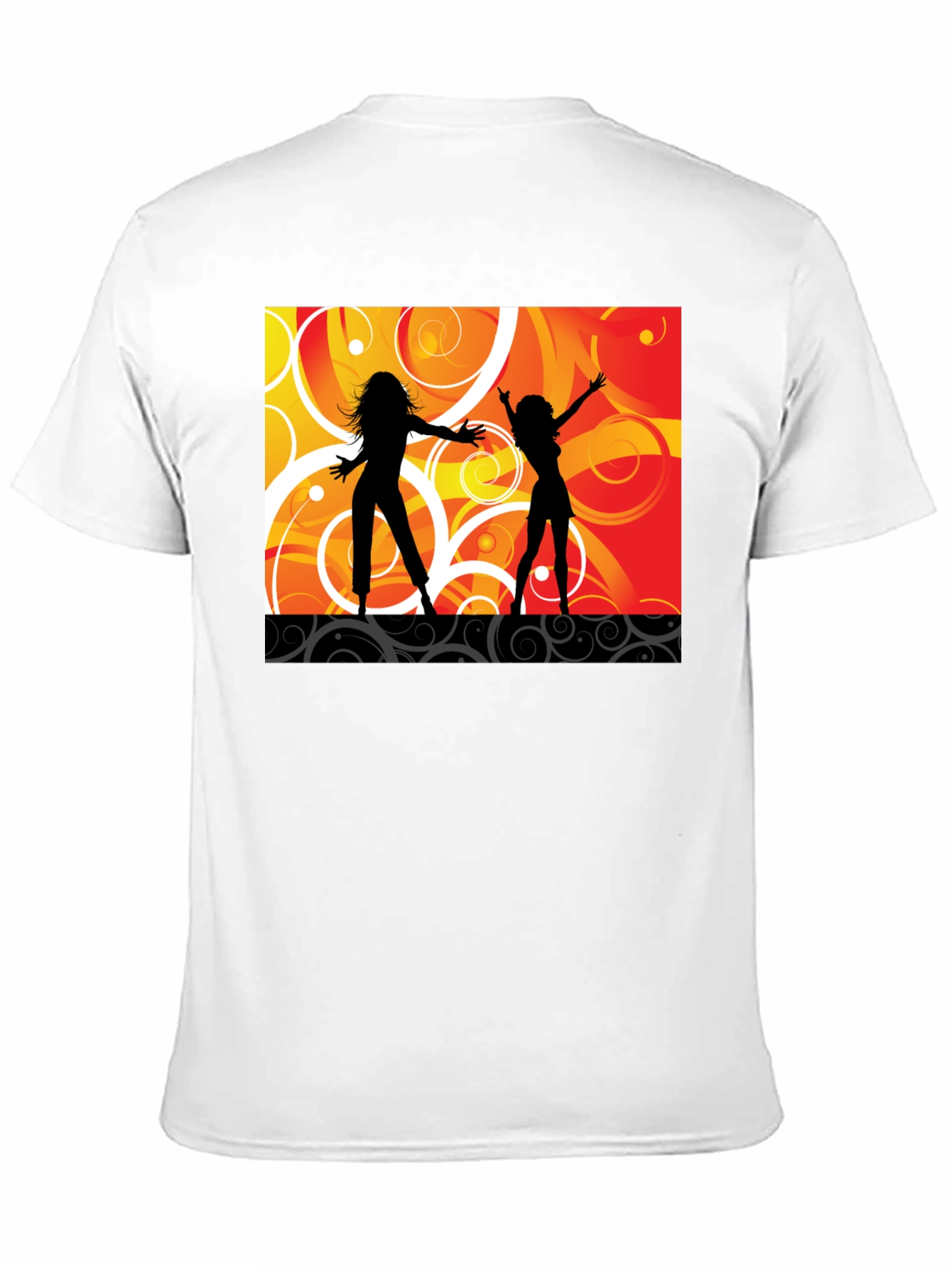 Black Retro Dance Silhouette Graphic Tee - Black view 11