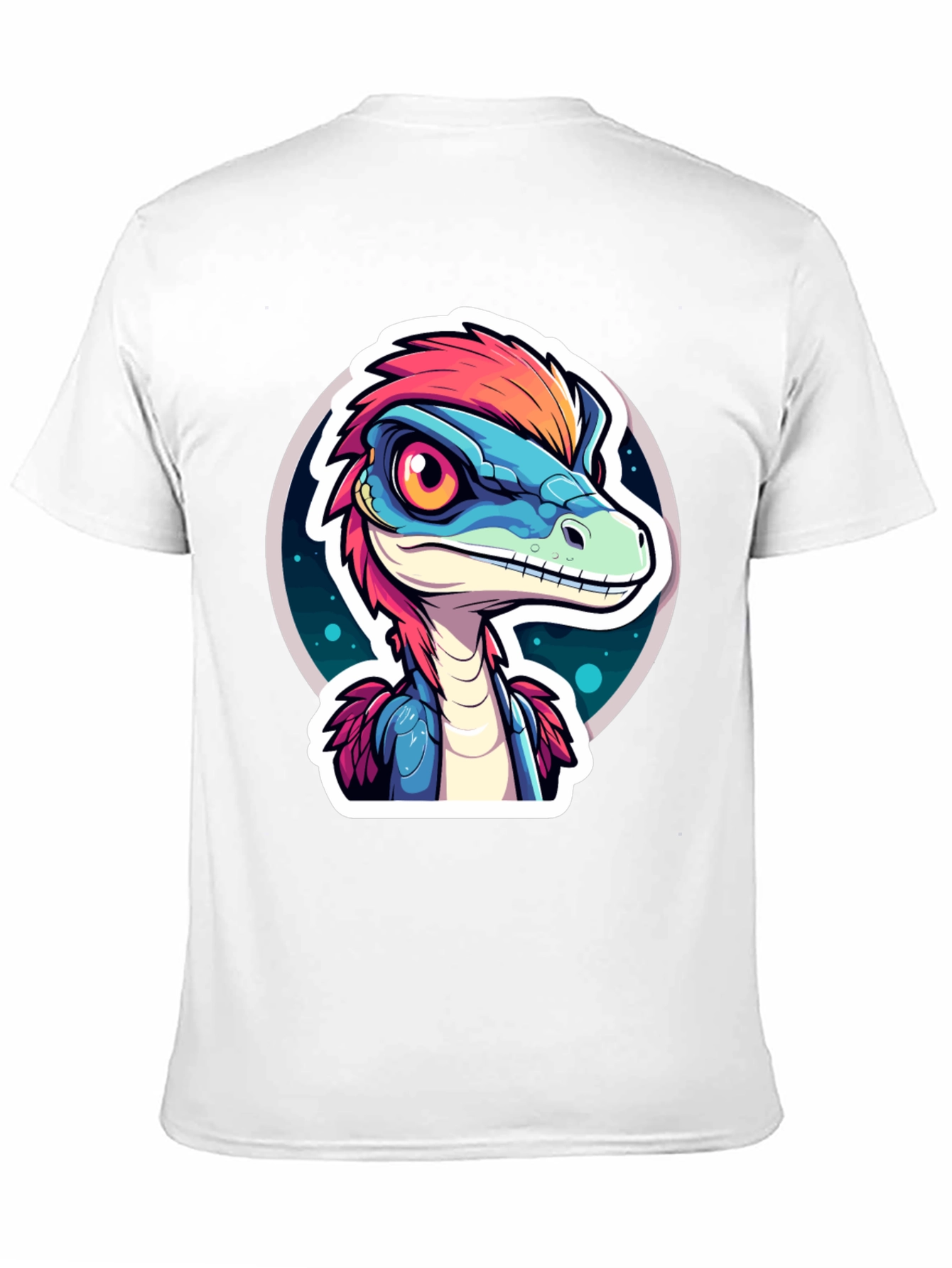 Black Dino T-Shirt: Cartoon Raptor Design view 11