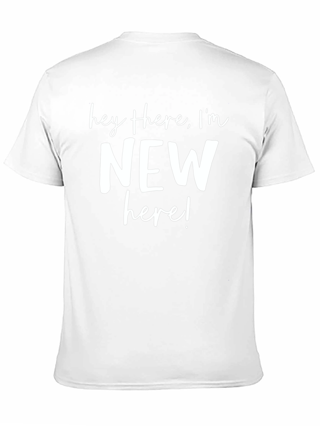 Black Hey There, I'm NEW Here! Graphic T-Shirt view 11