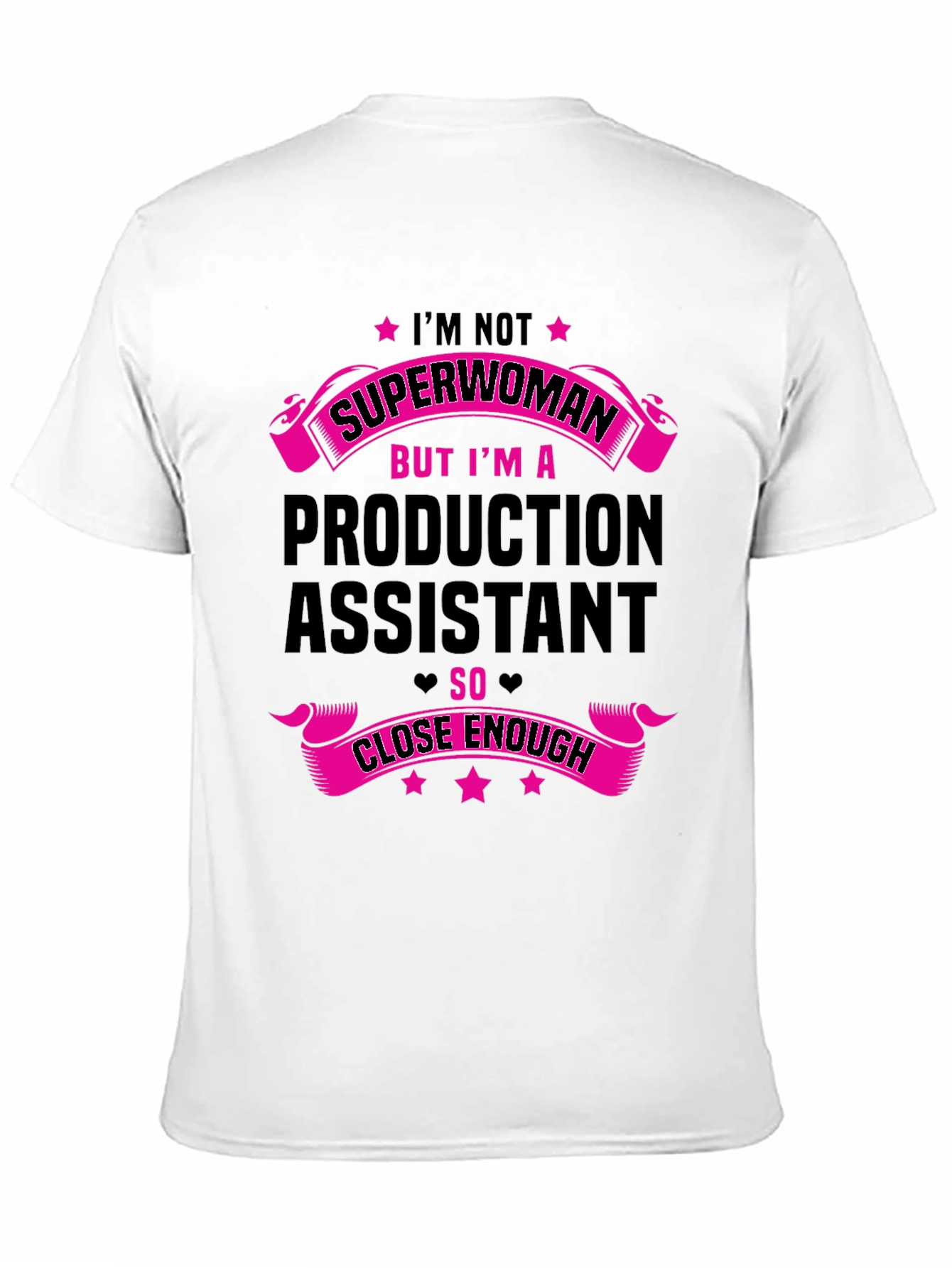 Black Production Assistant Funny T-Shirt view 11