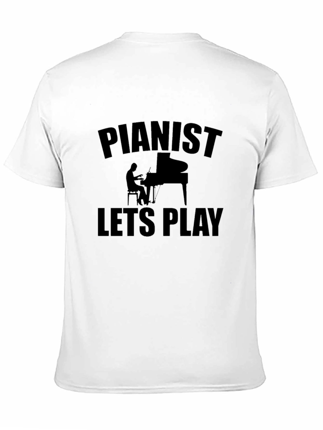 Black Pianist Let's Play Black Graphic Tee view 11