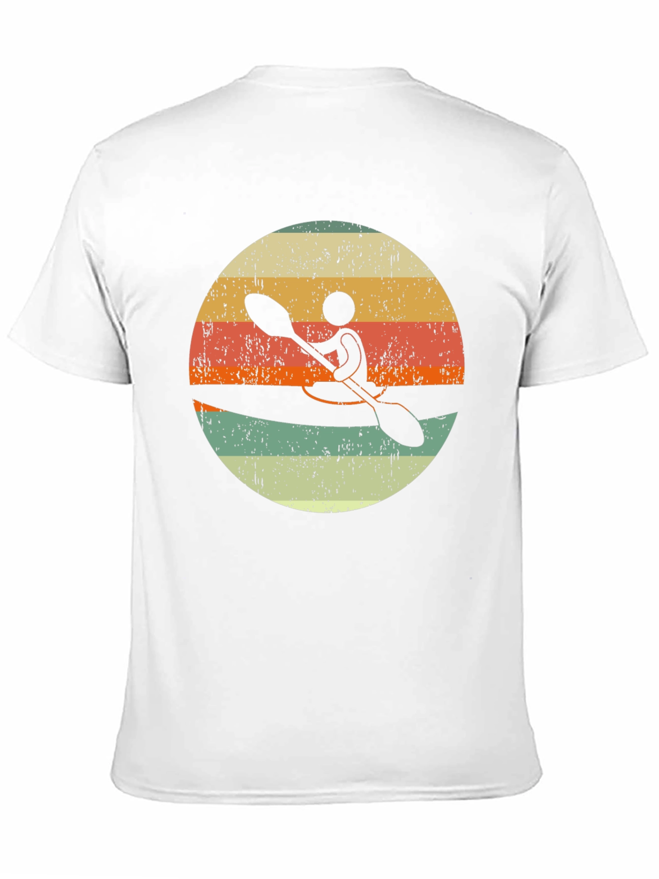 Black Vintage Kayak Sunset T-Shirt view 11