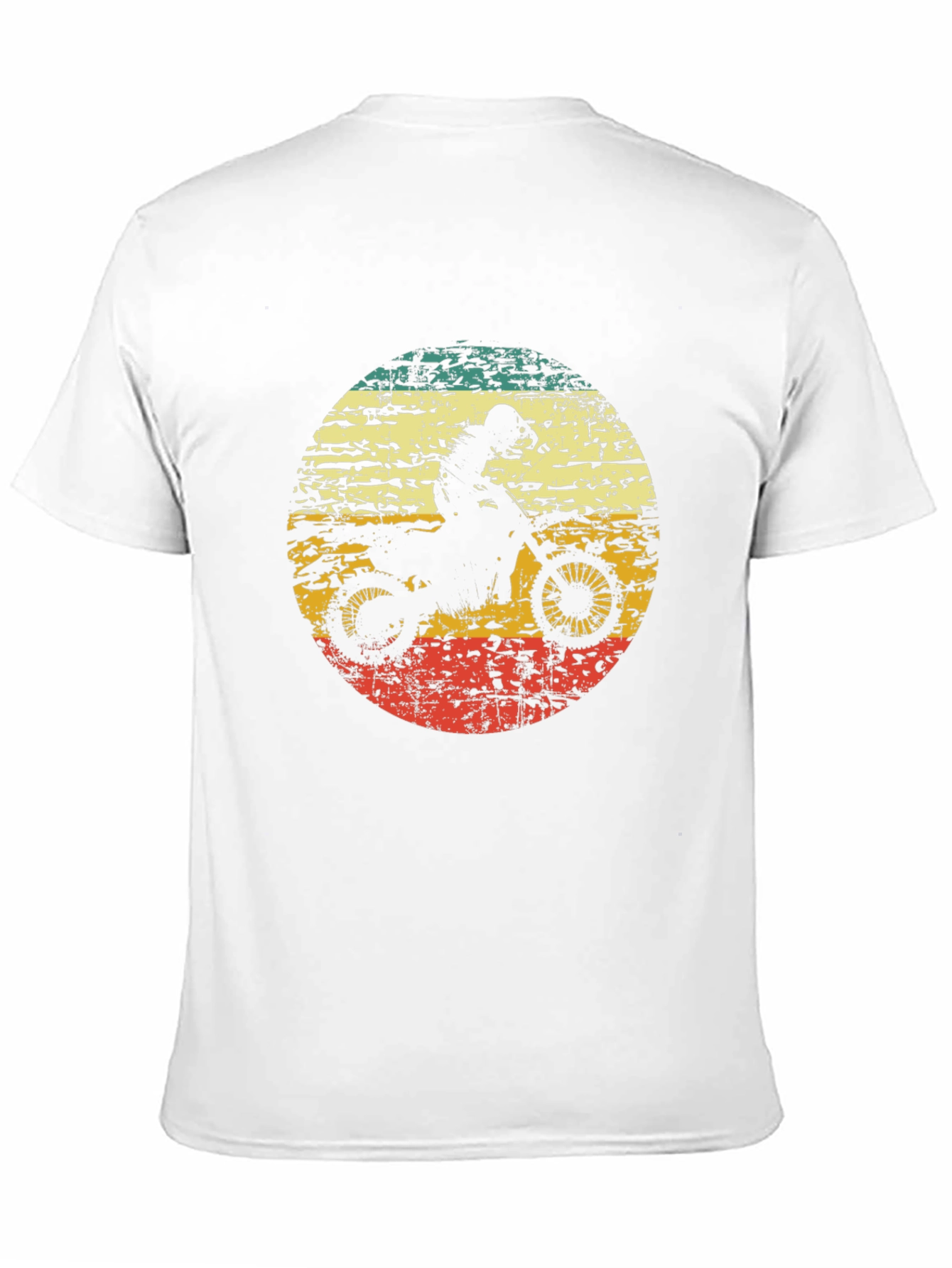 Black Vintage Motocross Rider T-Shirt - Black view 11