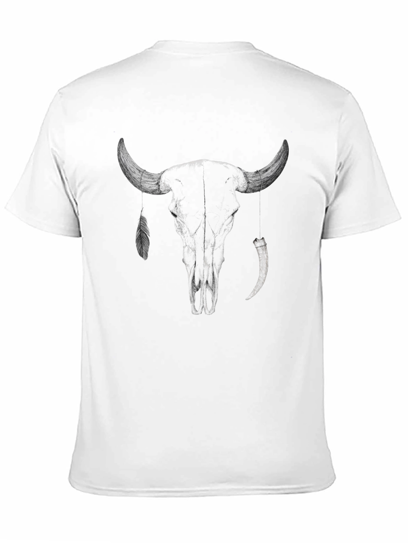 Black Bull Skull Graphic Tee view 11