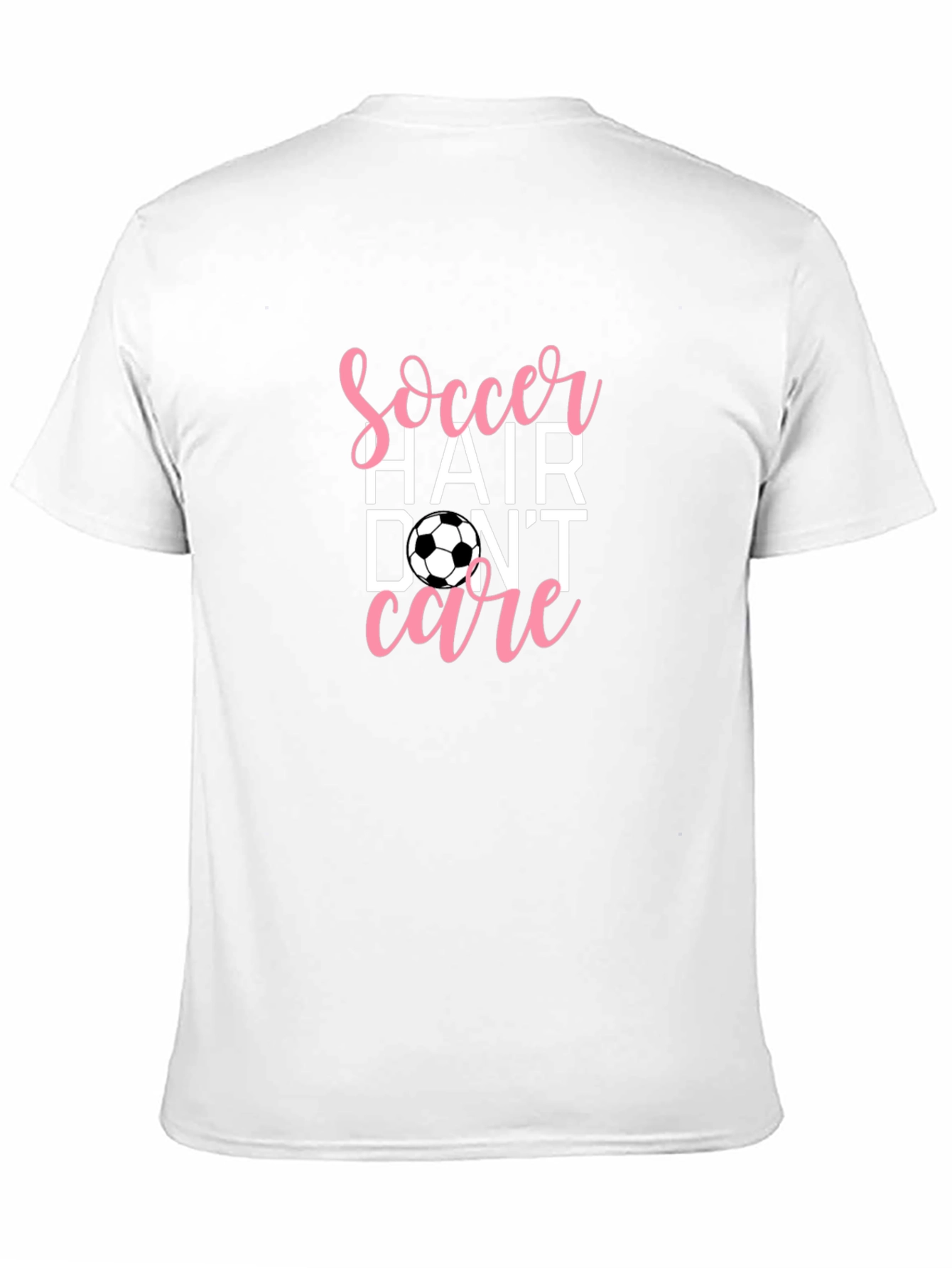 Black Soccer Hair Don't Care Graphic Tee view 11