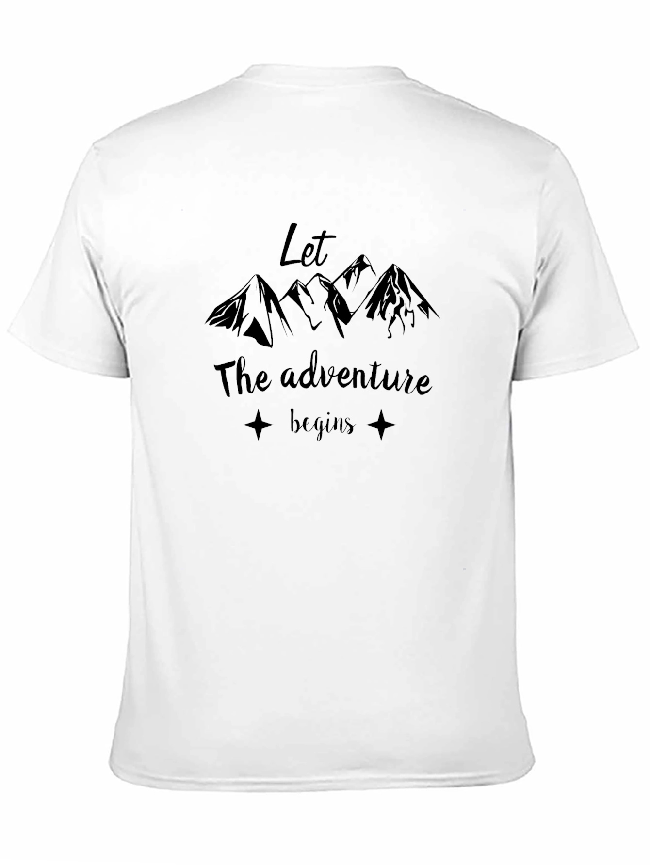 Black Adventure Begins Graphic Tee - Black Cotton T-Shirt view 11