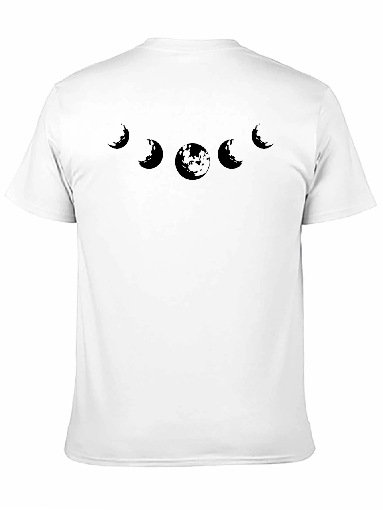 Black Moon Phases Black Graphic T-Shirt view 11