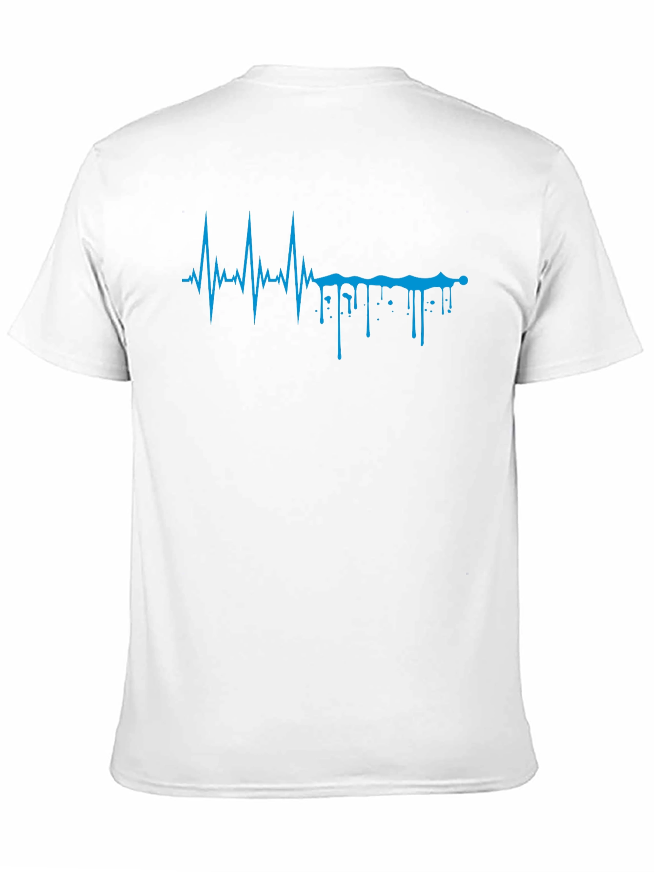Black Heartbeat Drip Graphic Tee - Modern Design view 11