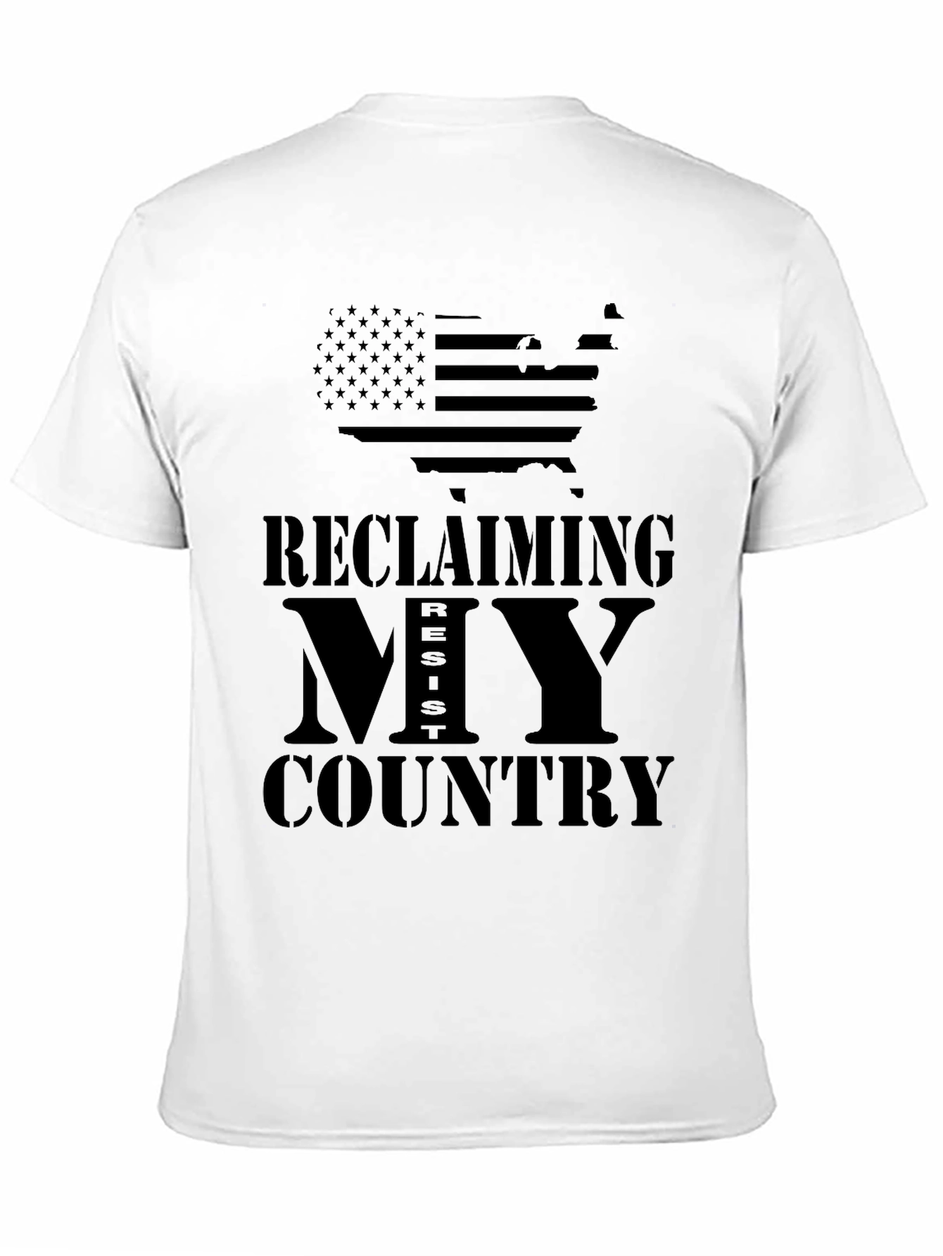 Black Reclaiming My Country Graphic T-Shirt view 11
