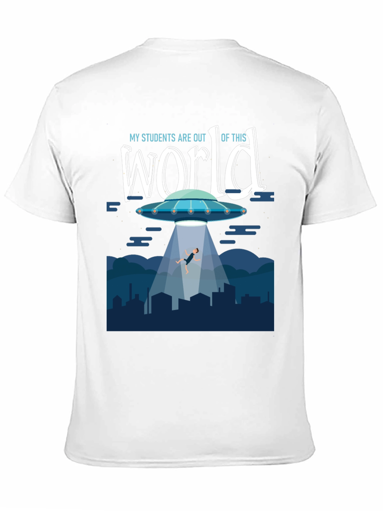Black Out Of This World Teacher T-Shirt view 11