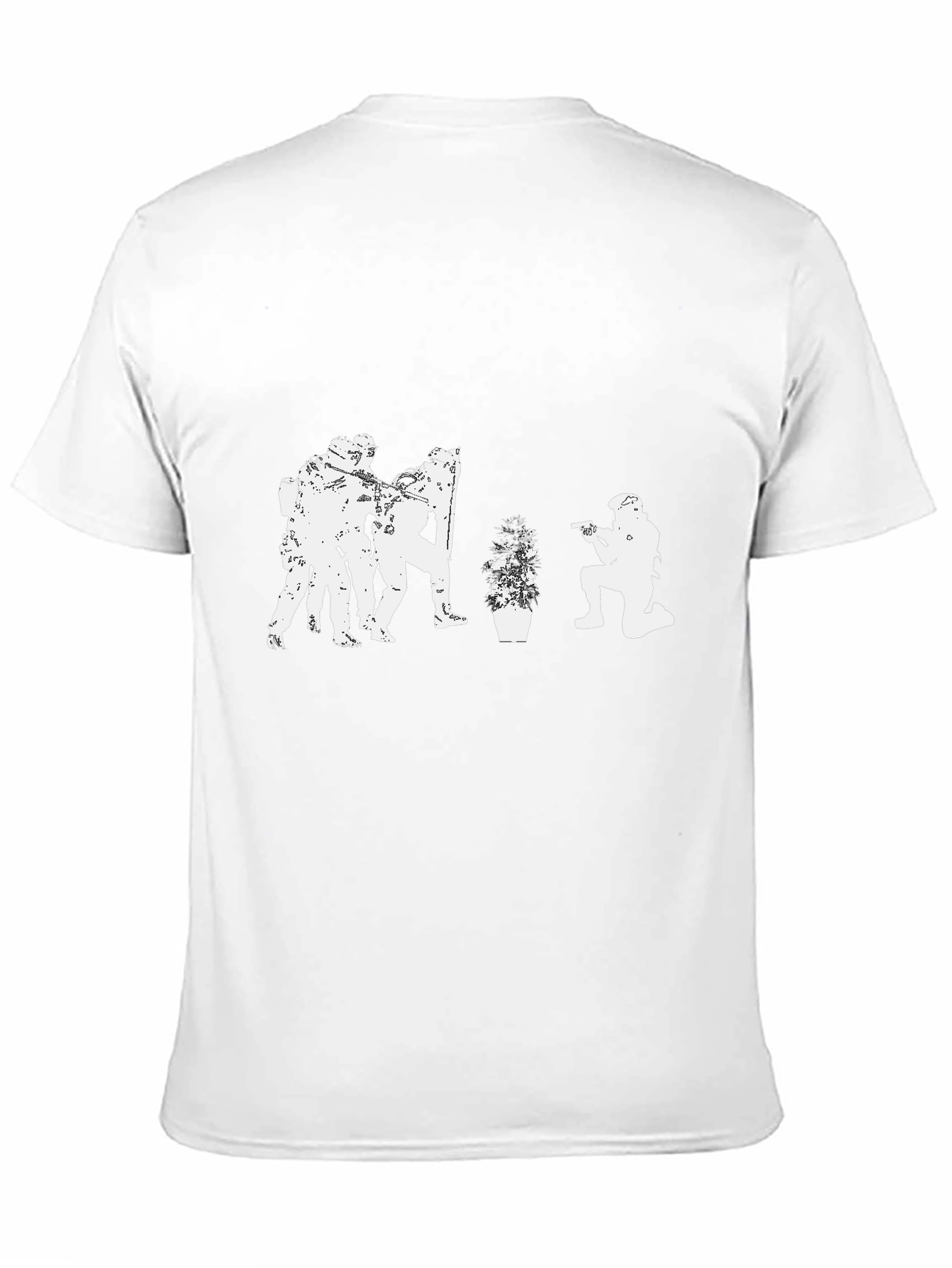 Black Tactical Plant T-Shirt - Black Graphic Tee view 11