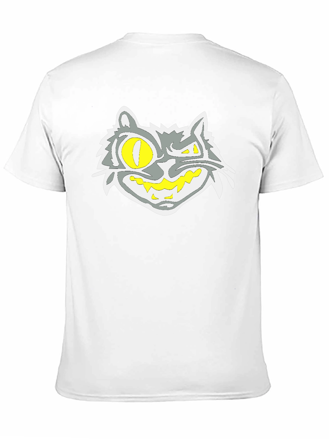 Black Grinning Cat Graphic Black Tee view 11