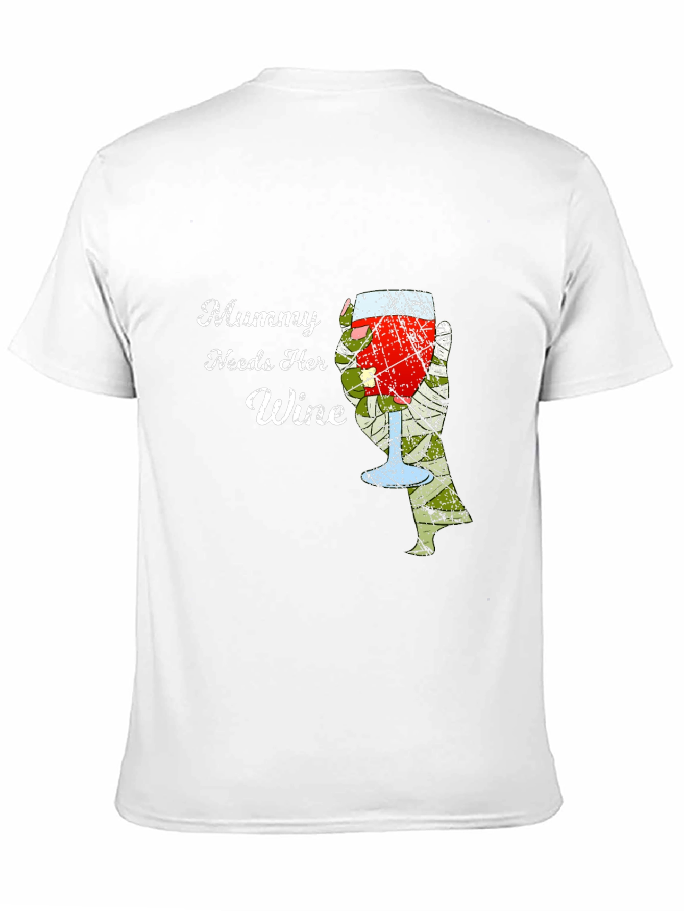 Black Mummy Needs Wine Graphic Tee - Novelty T-Shirt view 11