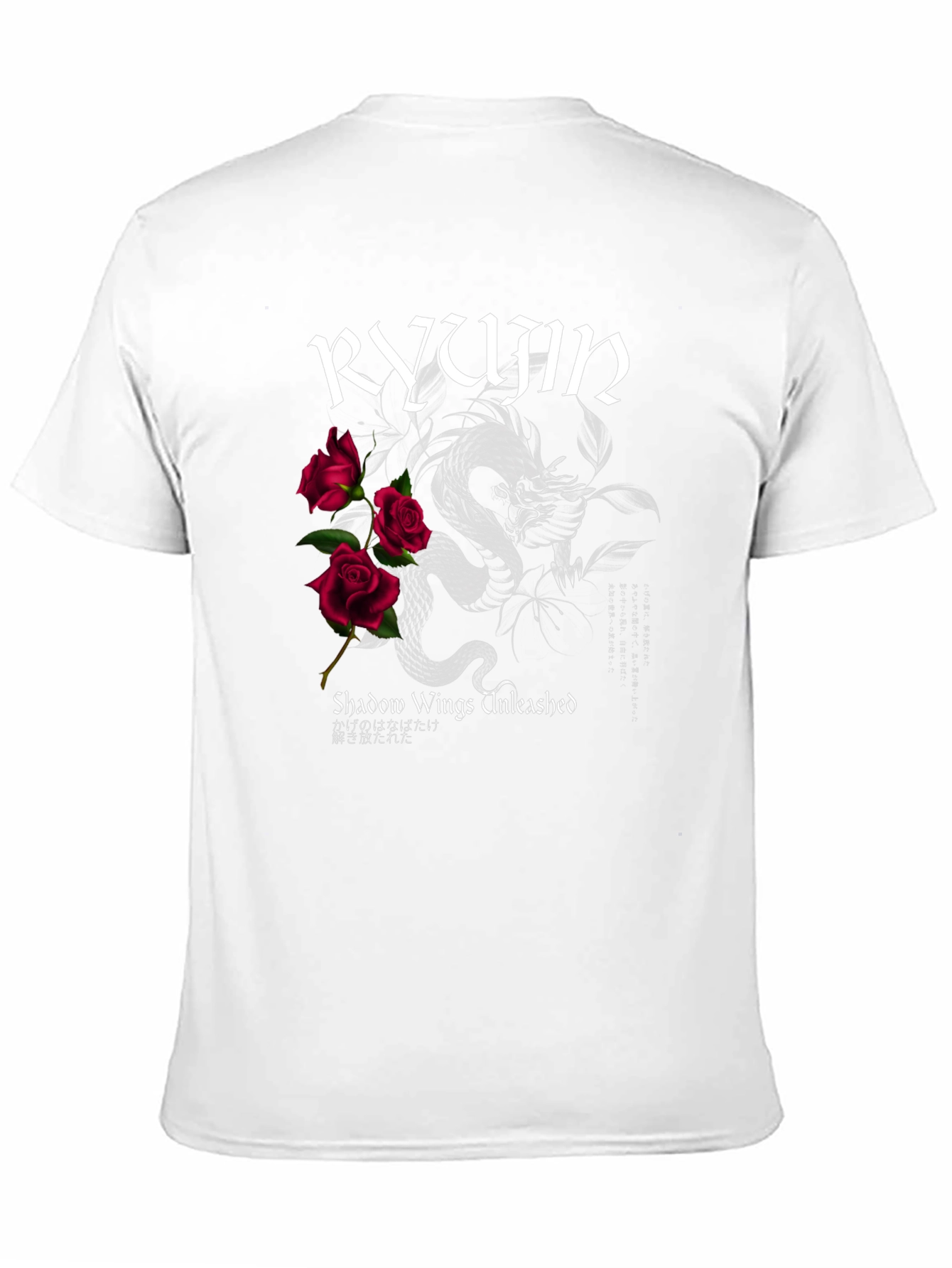 Black Ryujin Shadow Wings Unleashed Graphic Tee view 11