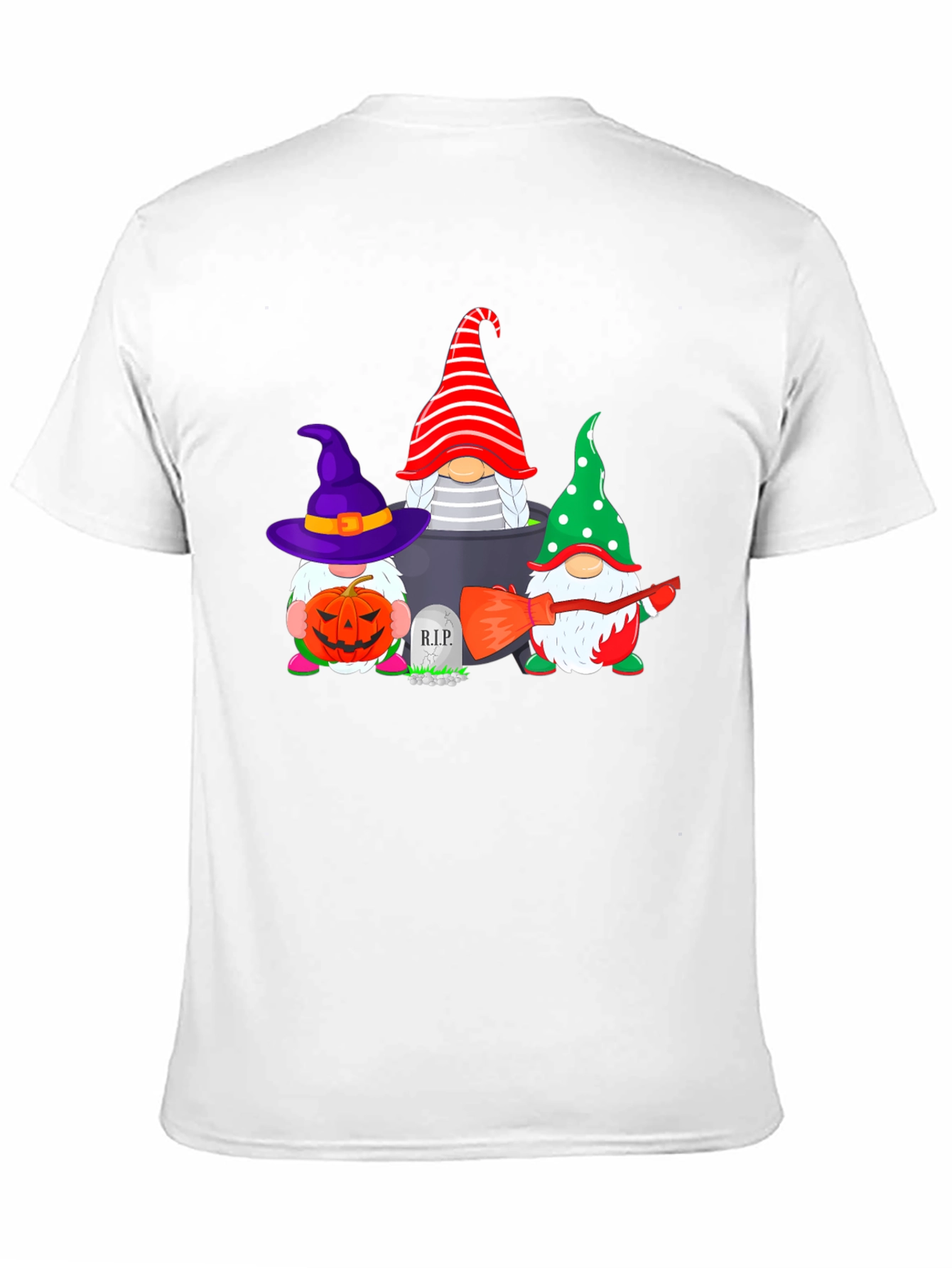 Black Halloween Gnomes Black T-Shirt view 11