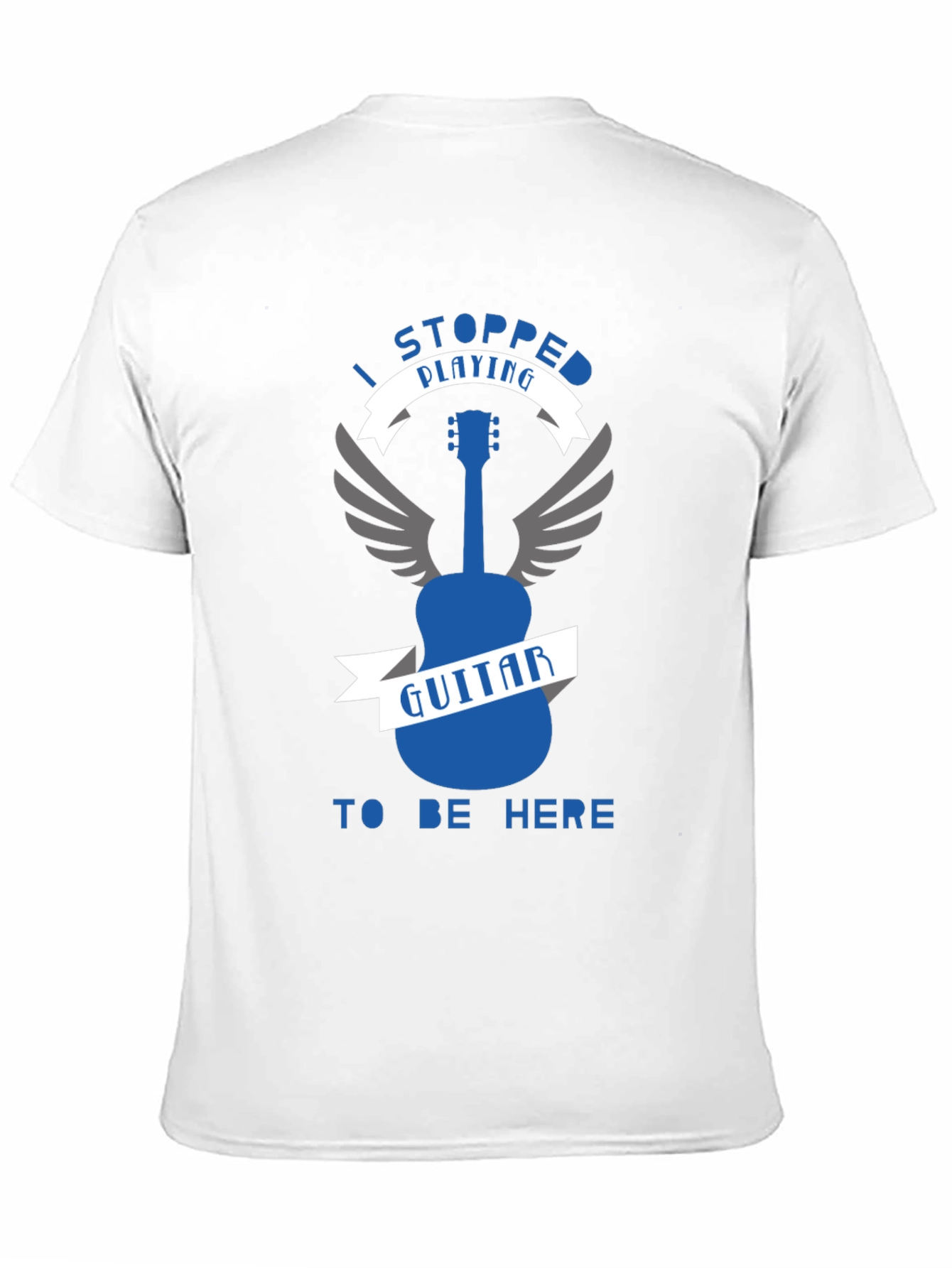 Black I Stopped Playing Guitar T-Shirt - Funny Musician Tee view 11