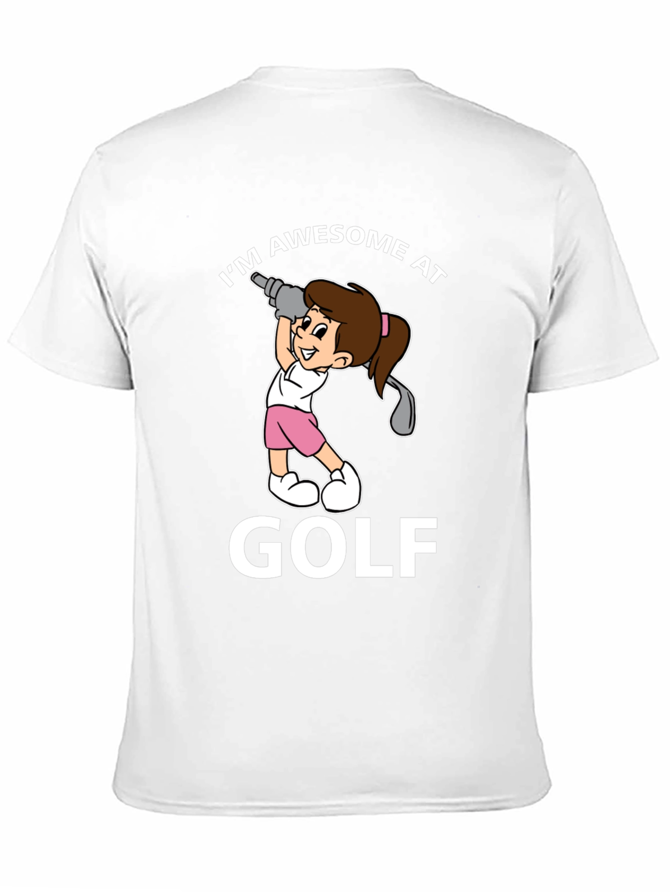 Black Awesome at Golf Graphic T-Shirt view 11