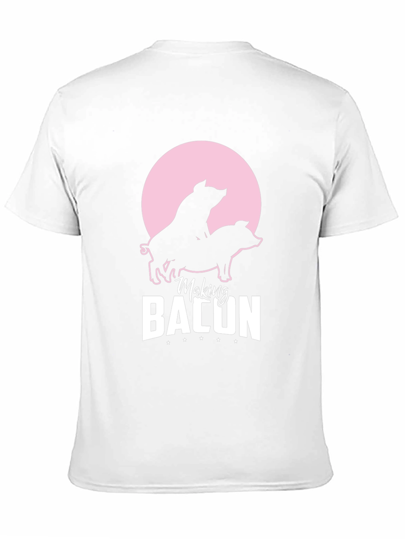 Black Making Bacon Graphic T-Shirt Funny Pig Design view 11