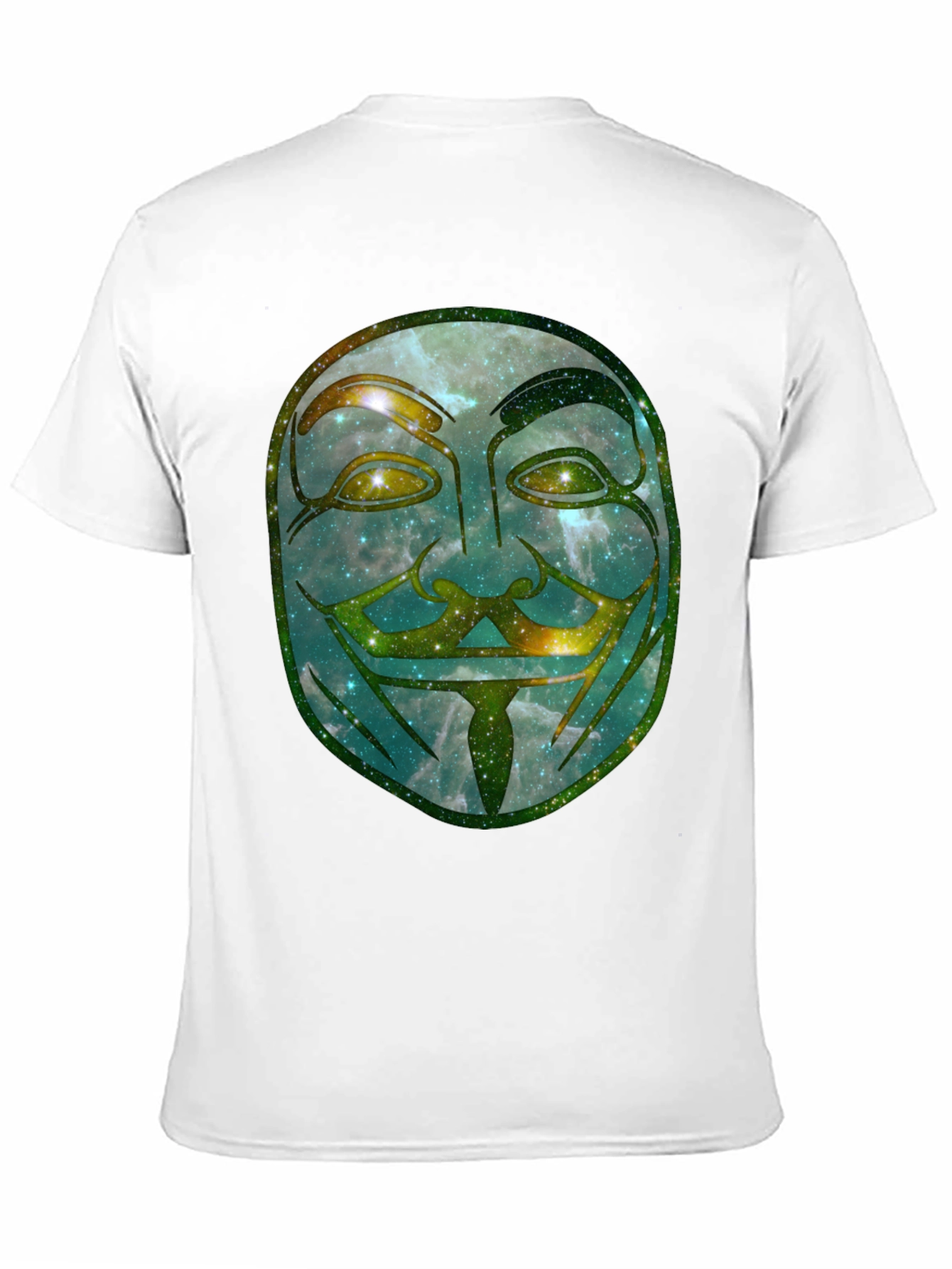 Black V for Vendetta Galaxy Mask Graphic Tee - Men's Black T-Shirt view 11