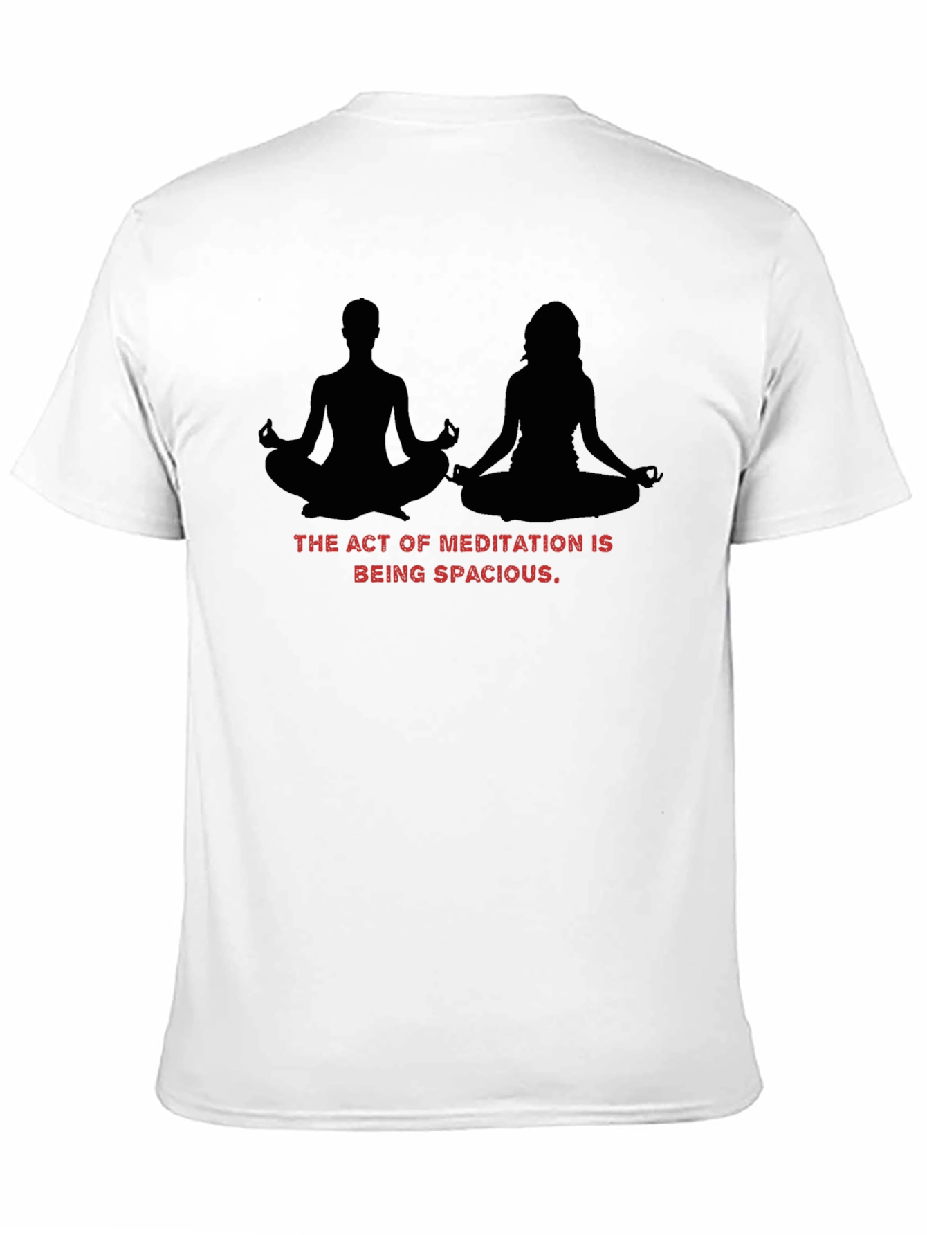 Black Meditative Spaciousness Black T-Shirt view 11