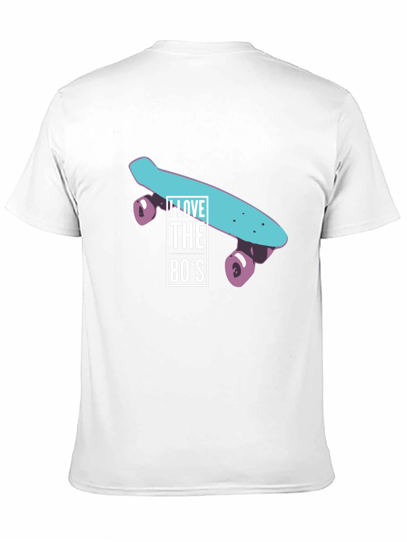 Black I Love the 80s Skateboard Graphic T-Shirt view 11