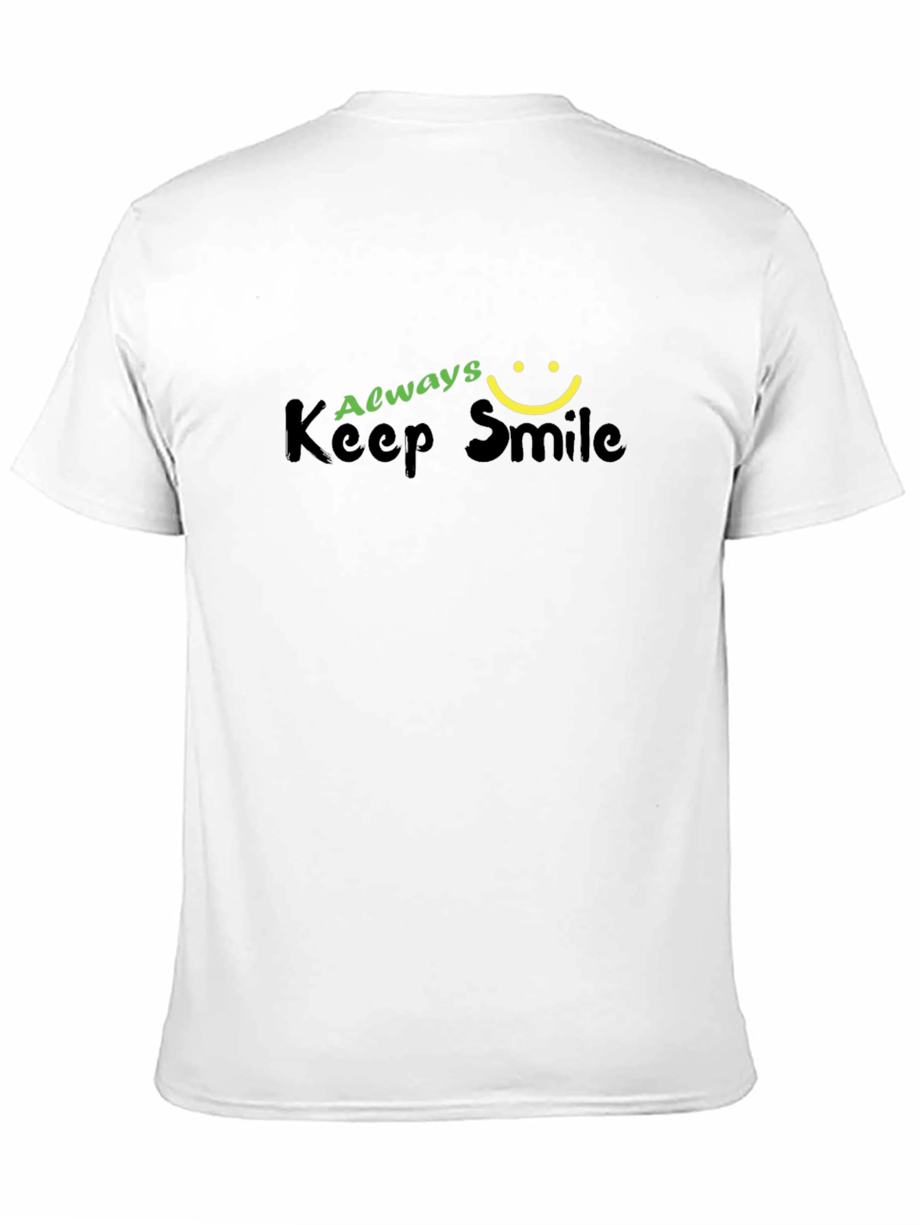 Black Always Keep Smile Graphic Black T-Shirt view 11