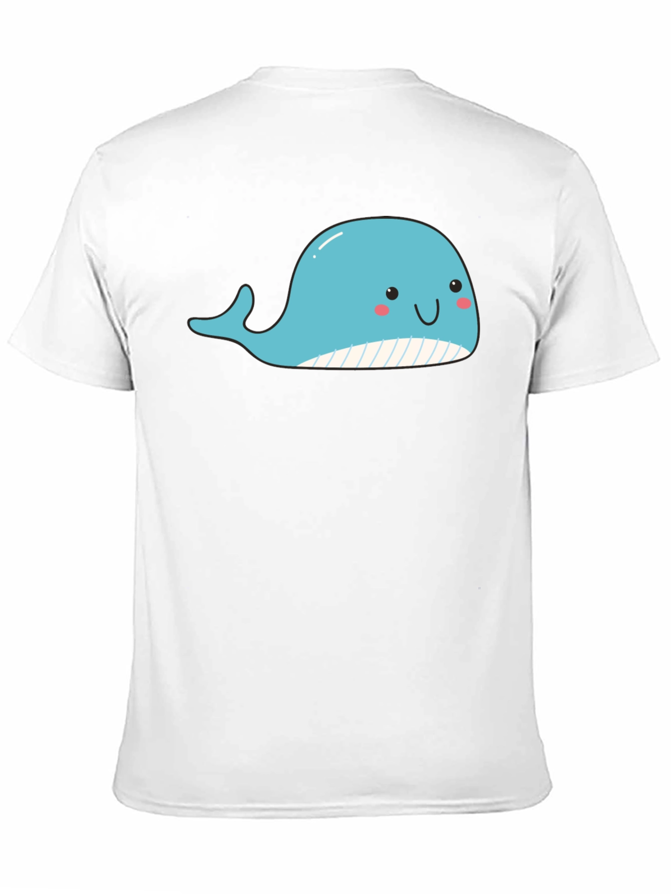 Black Cute Whale Graphic Black T-Shirt view 11
