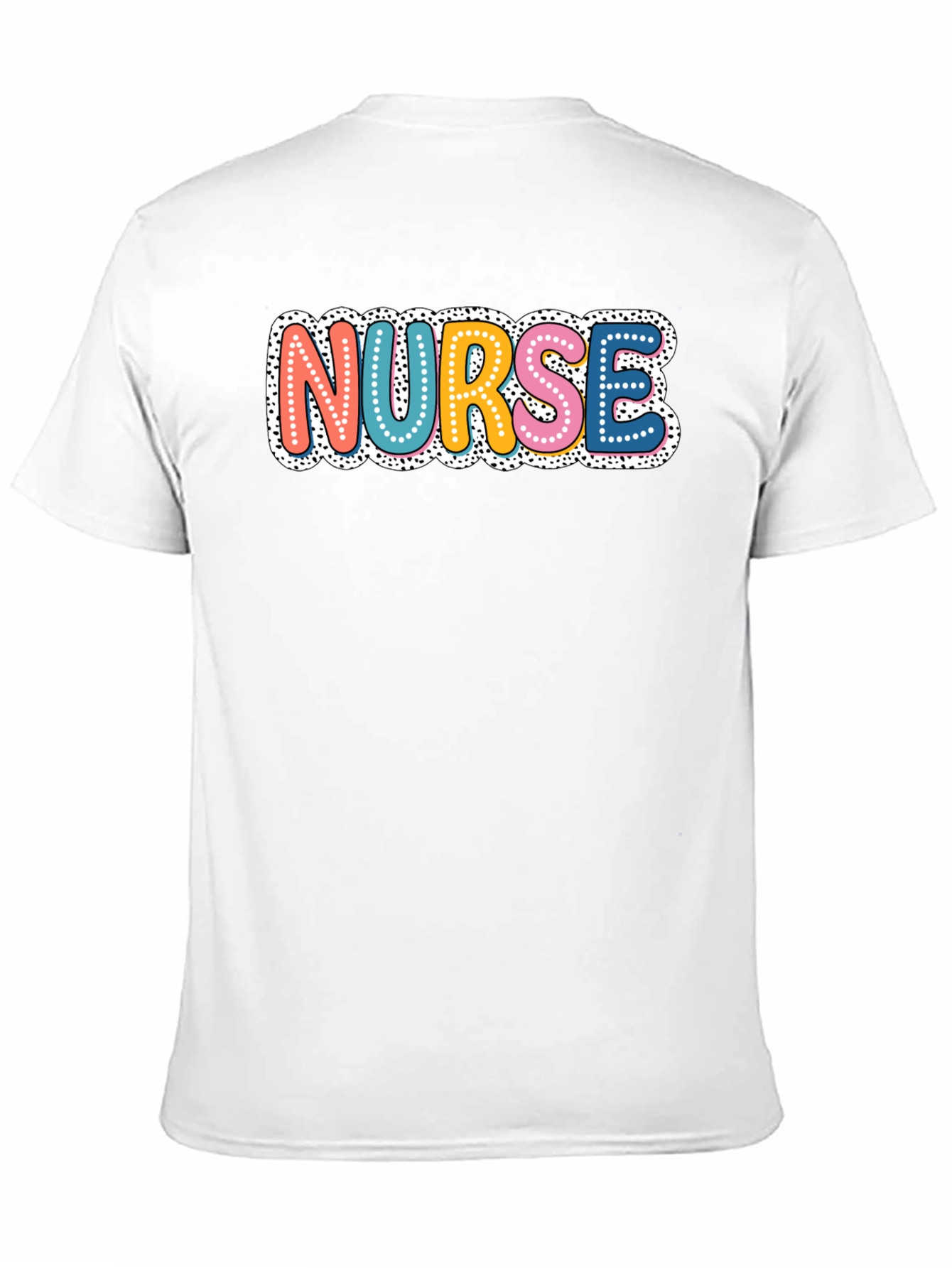 Black Colorful Nurse T-Shirt - Novelty Graphic Tee view 11