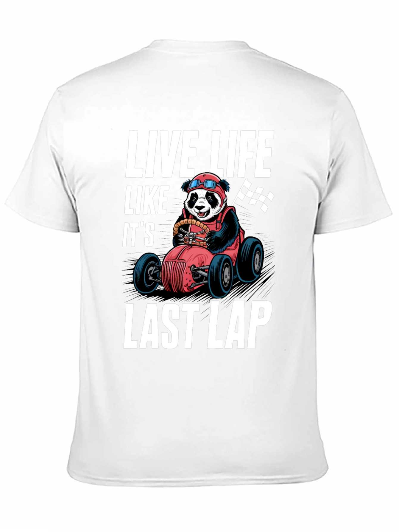 Black Live Life Last Lap Panda Tee view 11