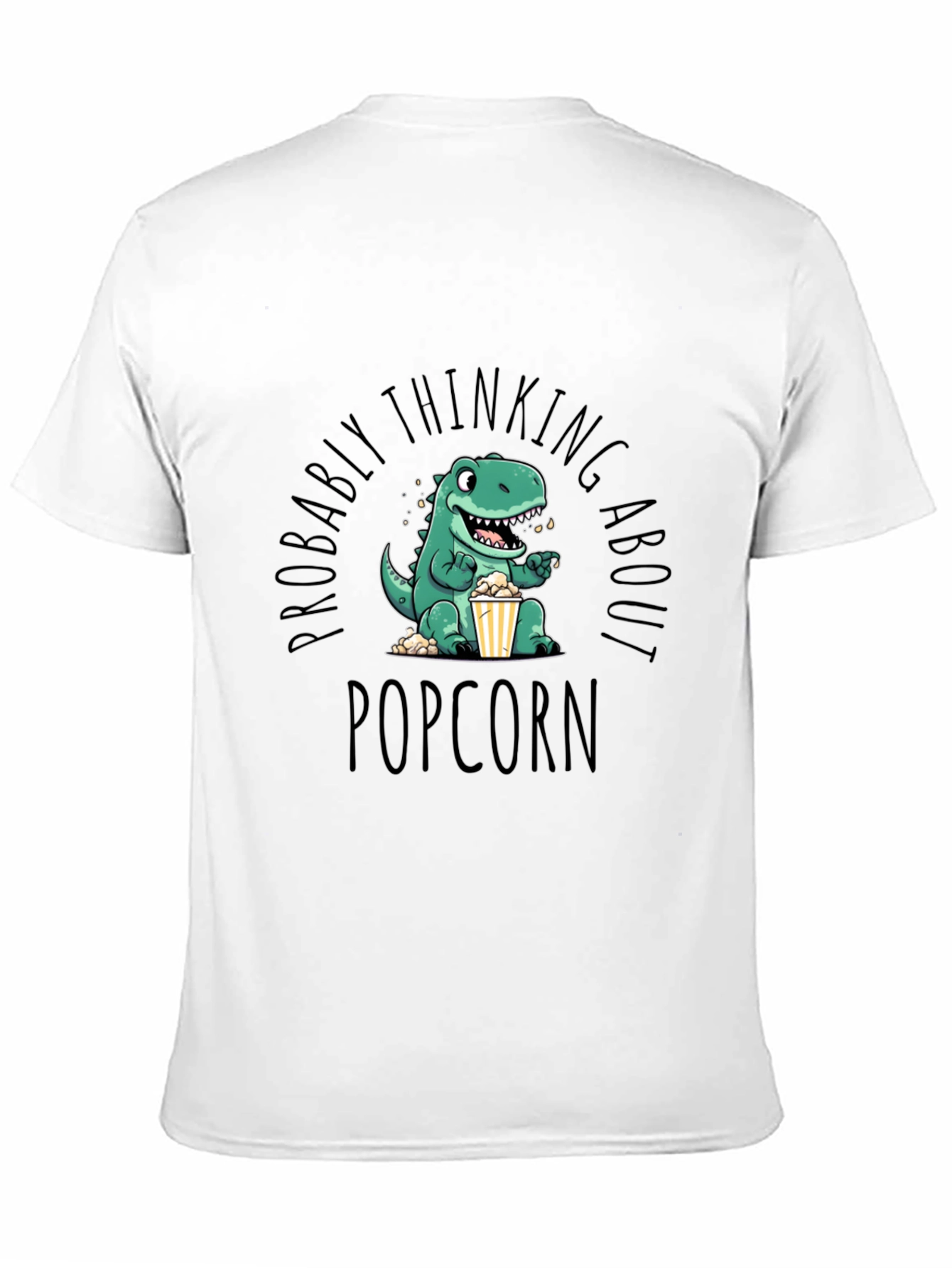 Black Dino Popcorn T-Shirt - Foodie Fun! view 11