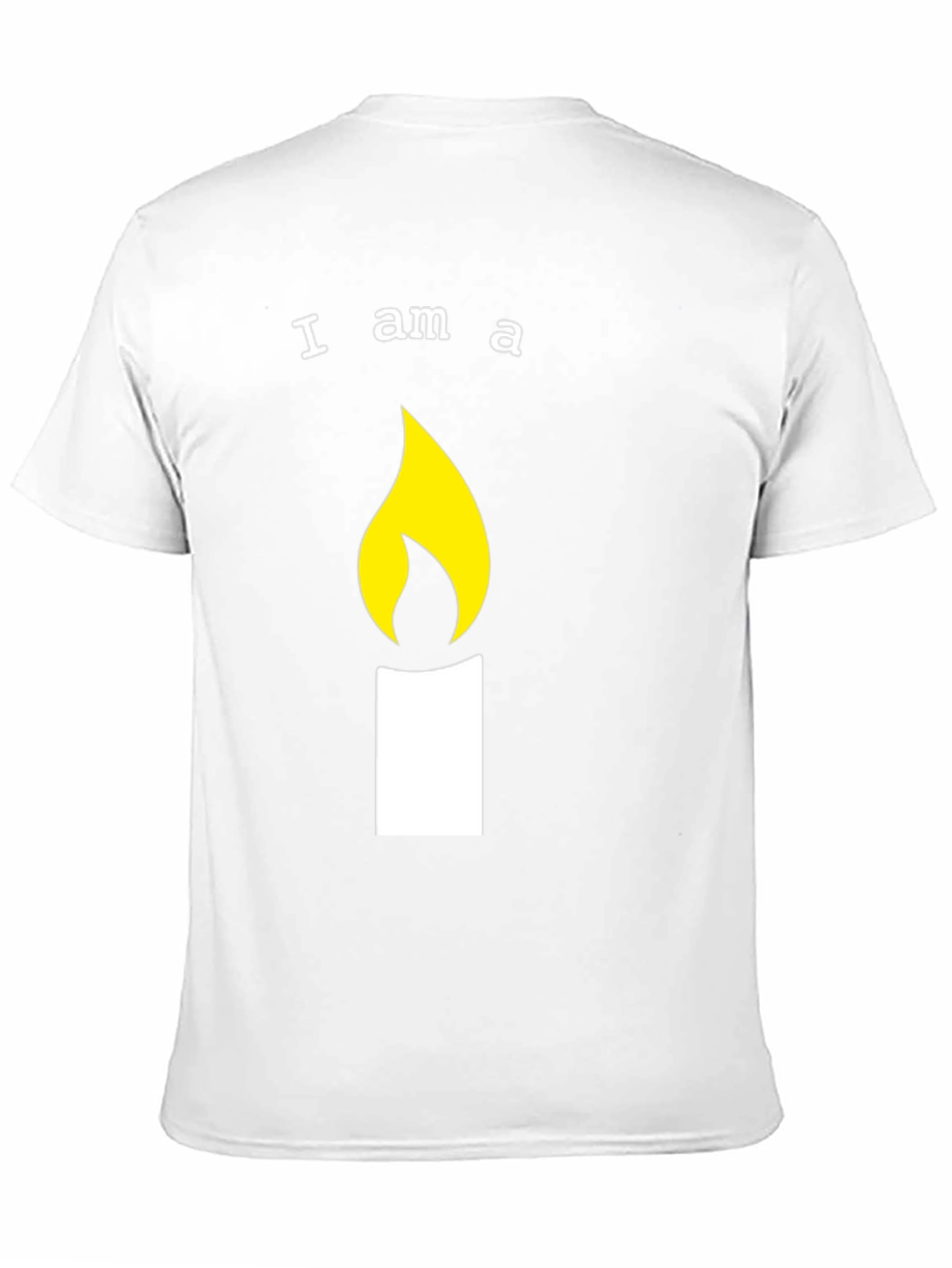 Black I am a Candle T-Shirt - Fun Graphic Tee view 11