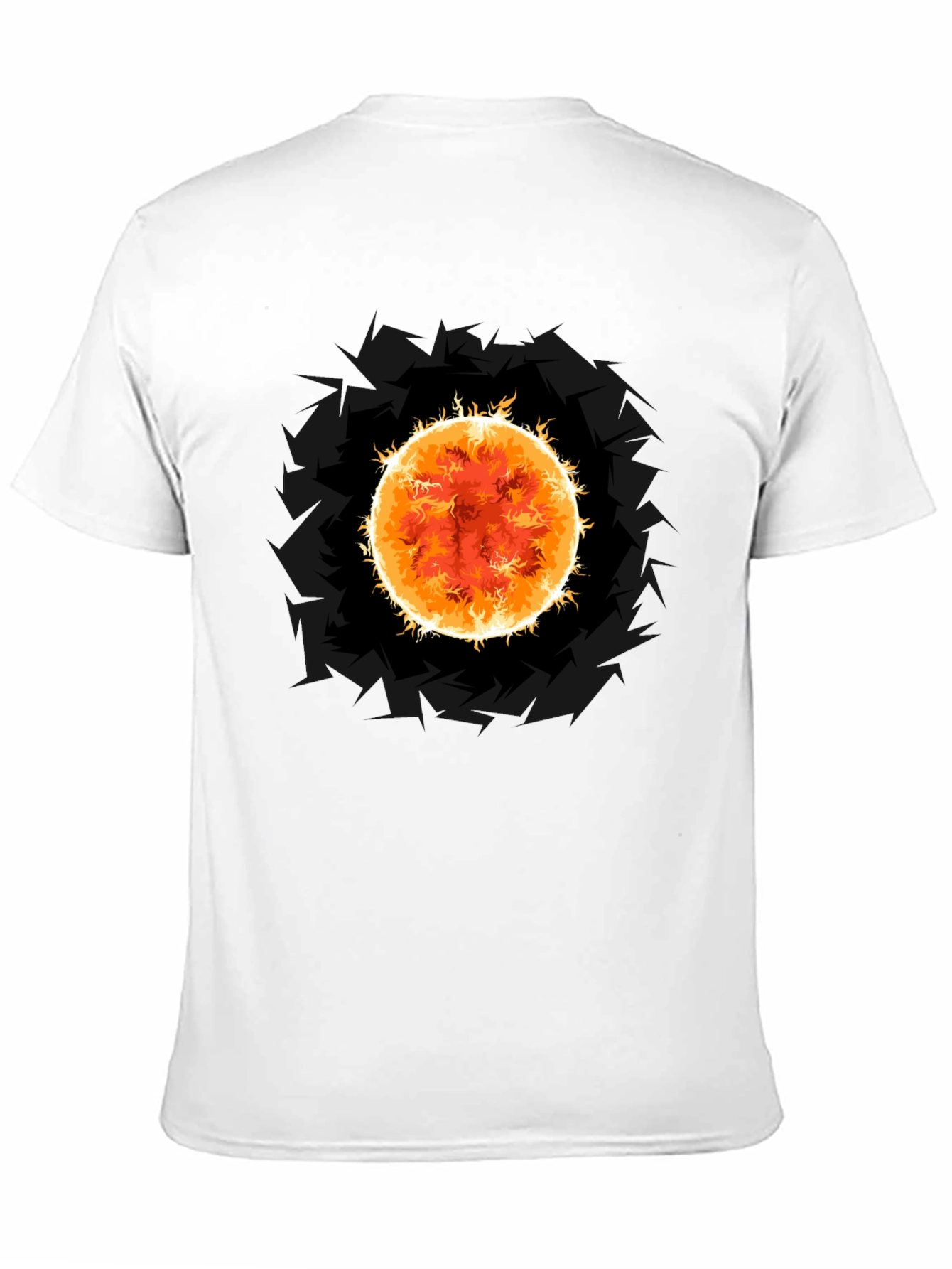 Black Solar Flare Graphic Tee - Premium Black Cotton T-Shirt view 11
