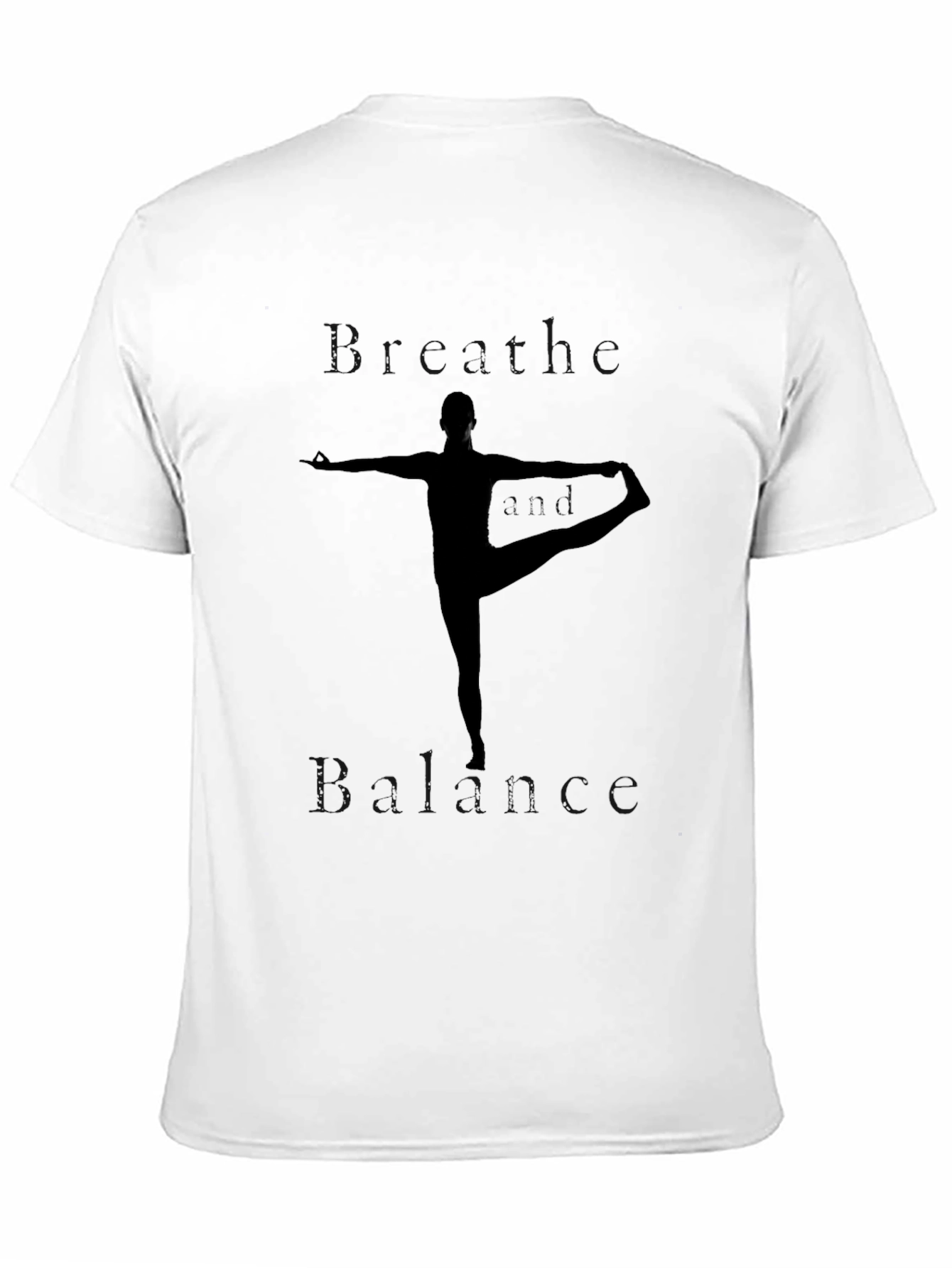 Black Yoga Pose Graphic Tee - Black Cotton Casual Shirt view 11