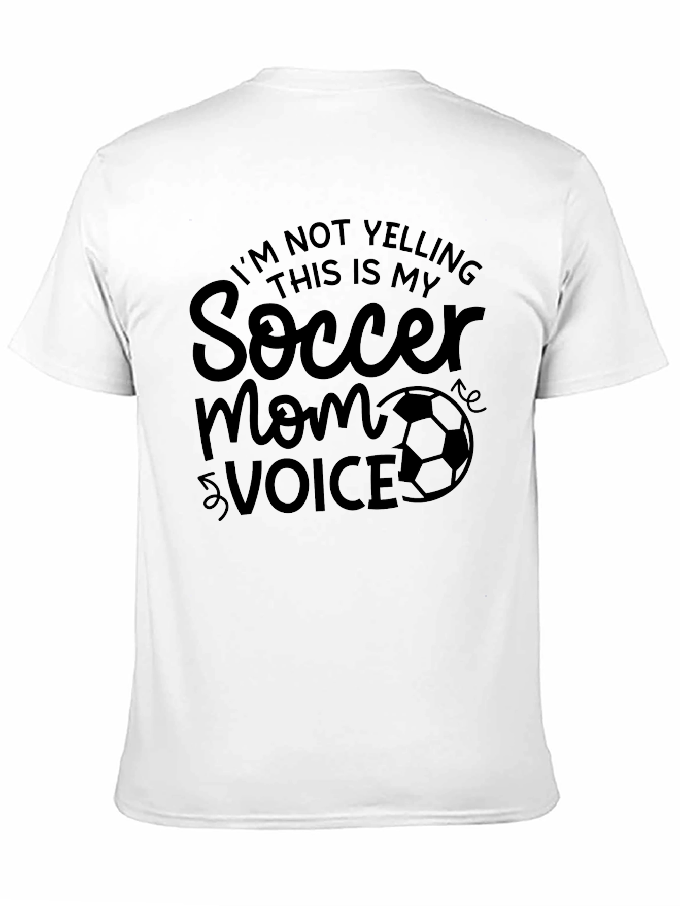 Black Soccer Mom Voice T-Shirt - Funny Novelty Tee view 11