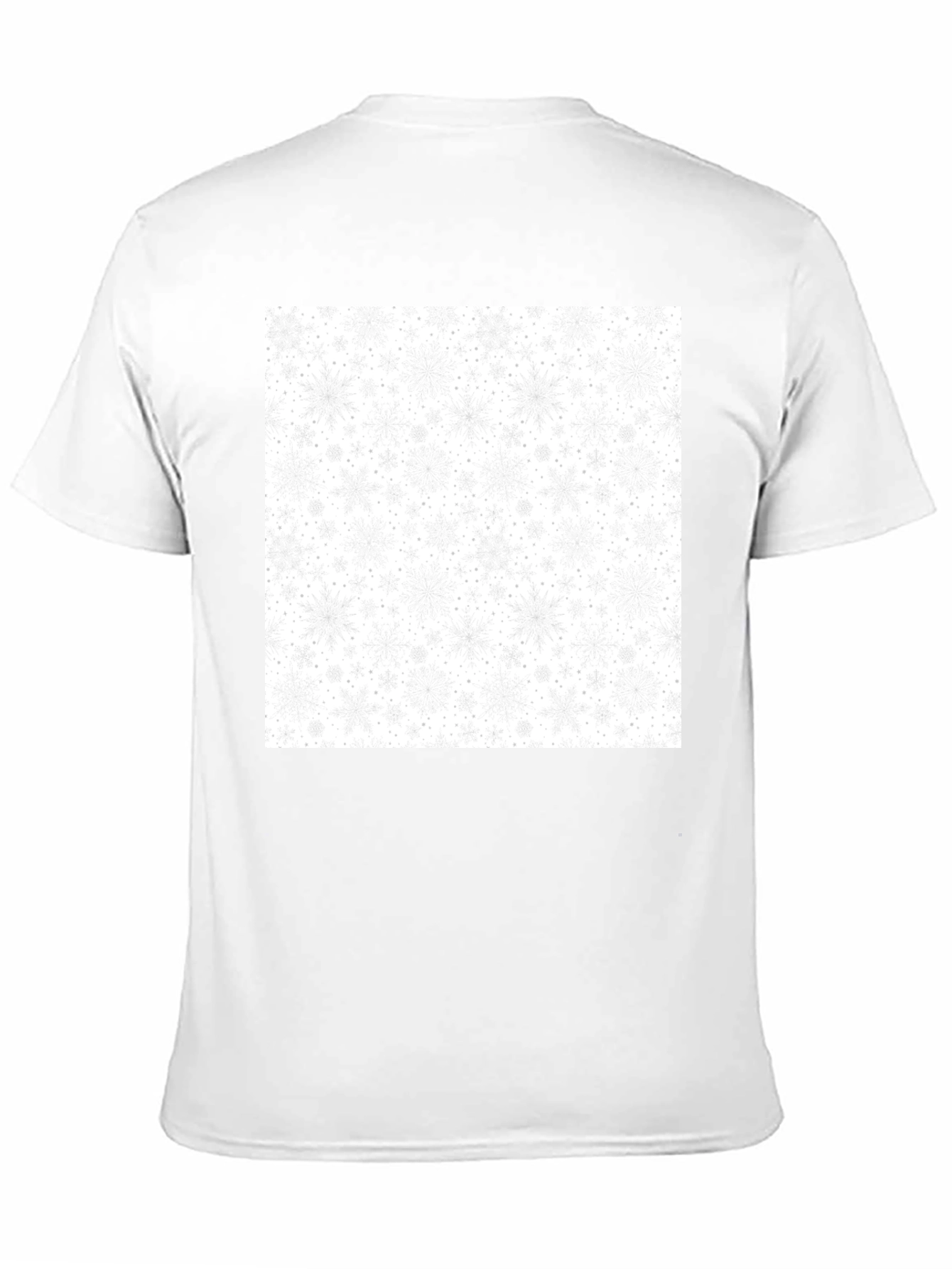 Black Snowflake Pattern T-Shirt - Festive Winter Style view 11