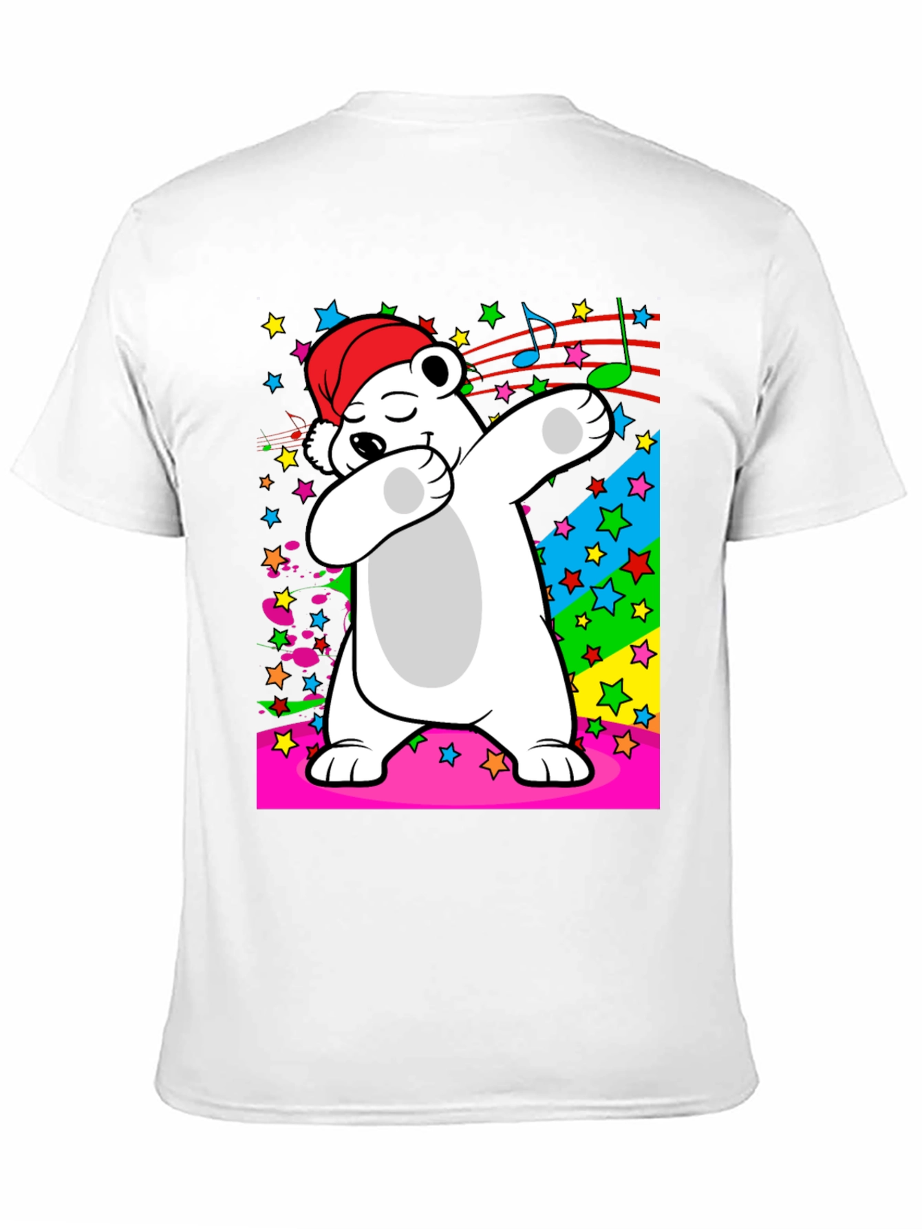 Black Dabbing Polar Bear T-Shirt - Fun Graphic Tee view 11